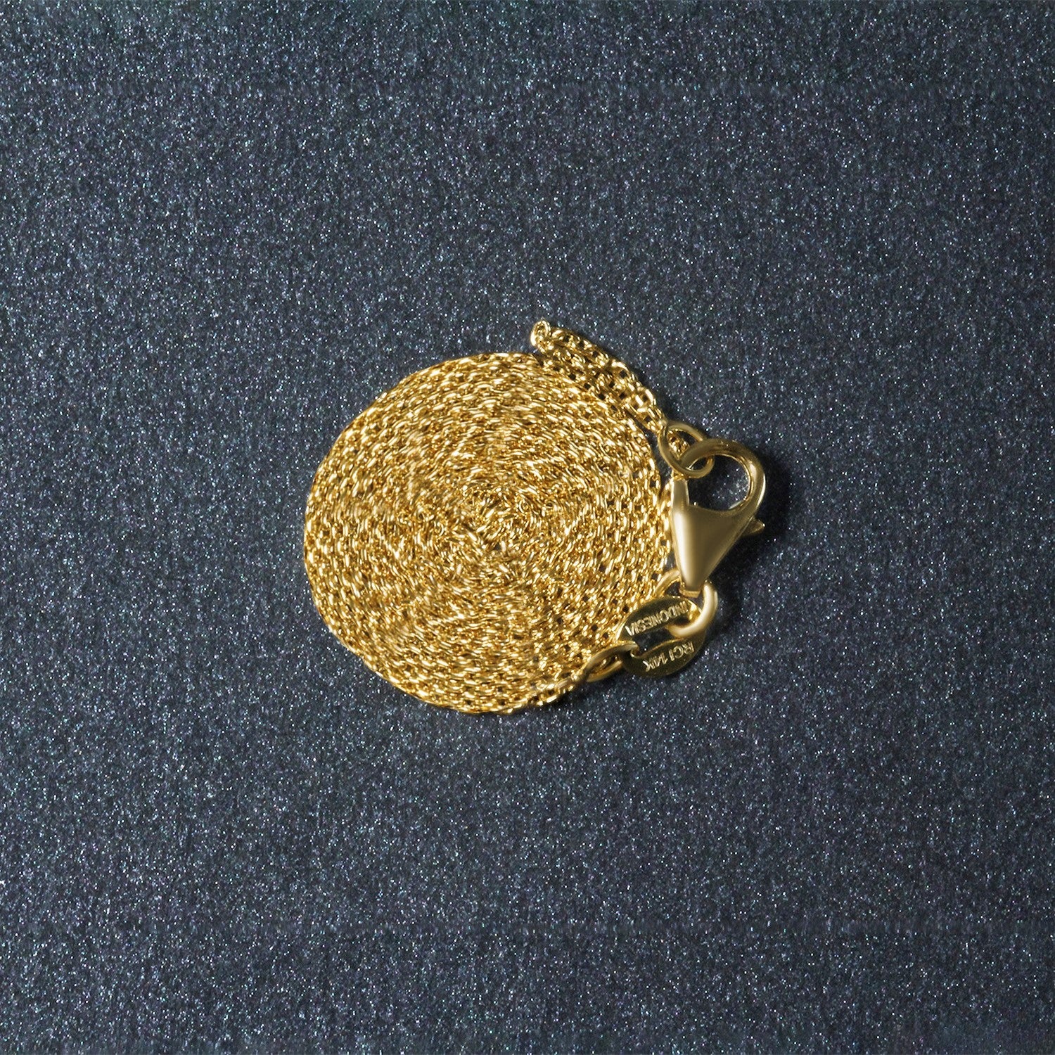 18k Yellow Gold Round Cable Link Chain 0.97mm - Image 6