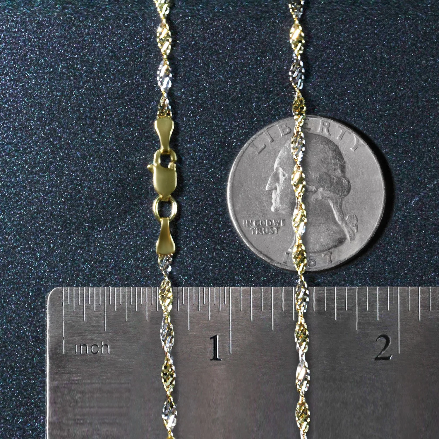 2.0mm 14k Two-Tone Gold Singapore Chain - Image 13