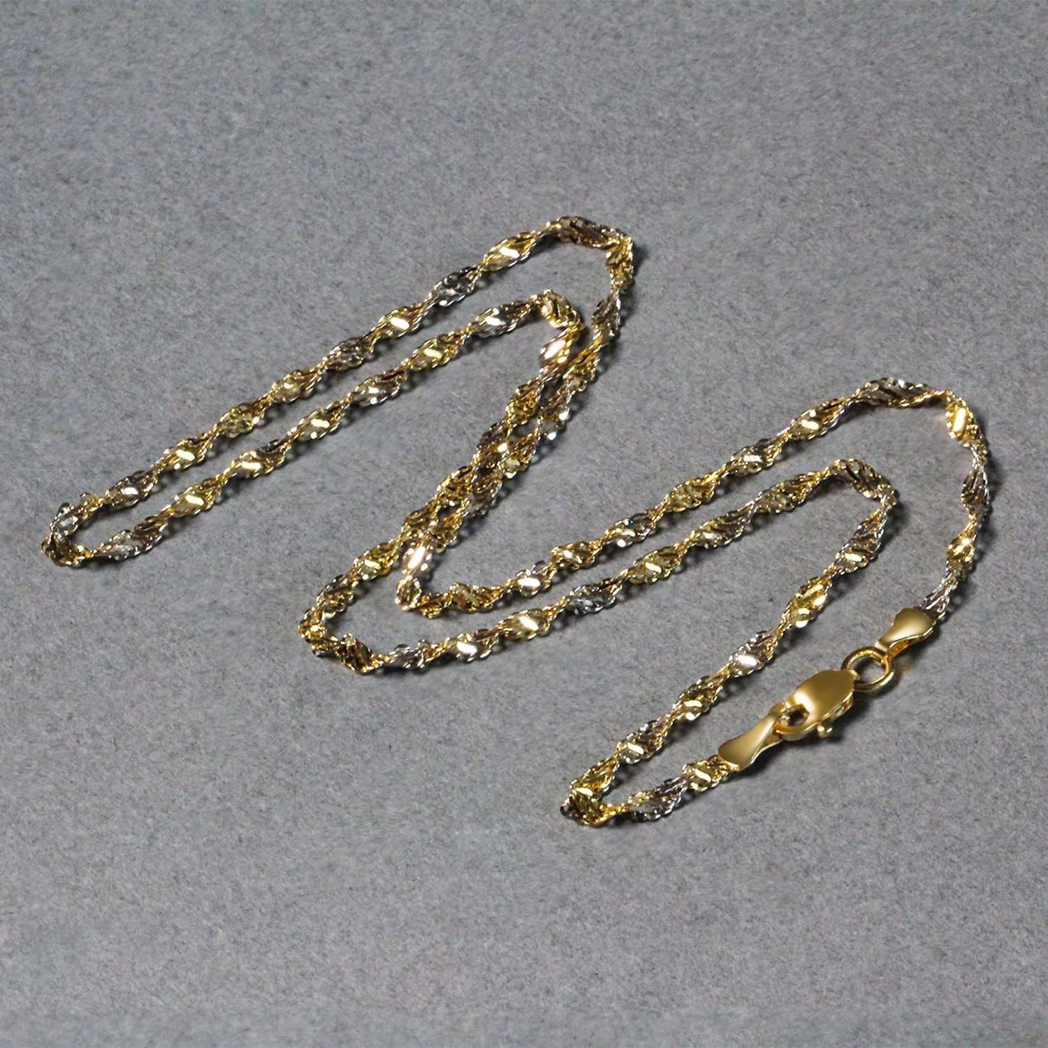 2.0mm 14k Two-Tone Gold Singapore Chain - Image 9