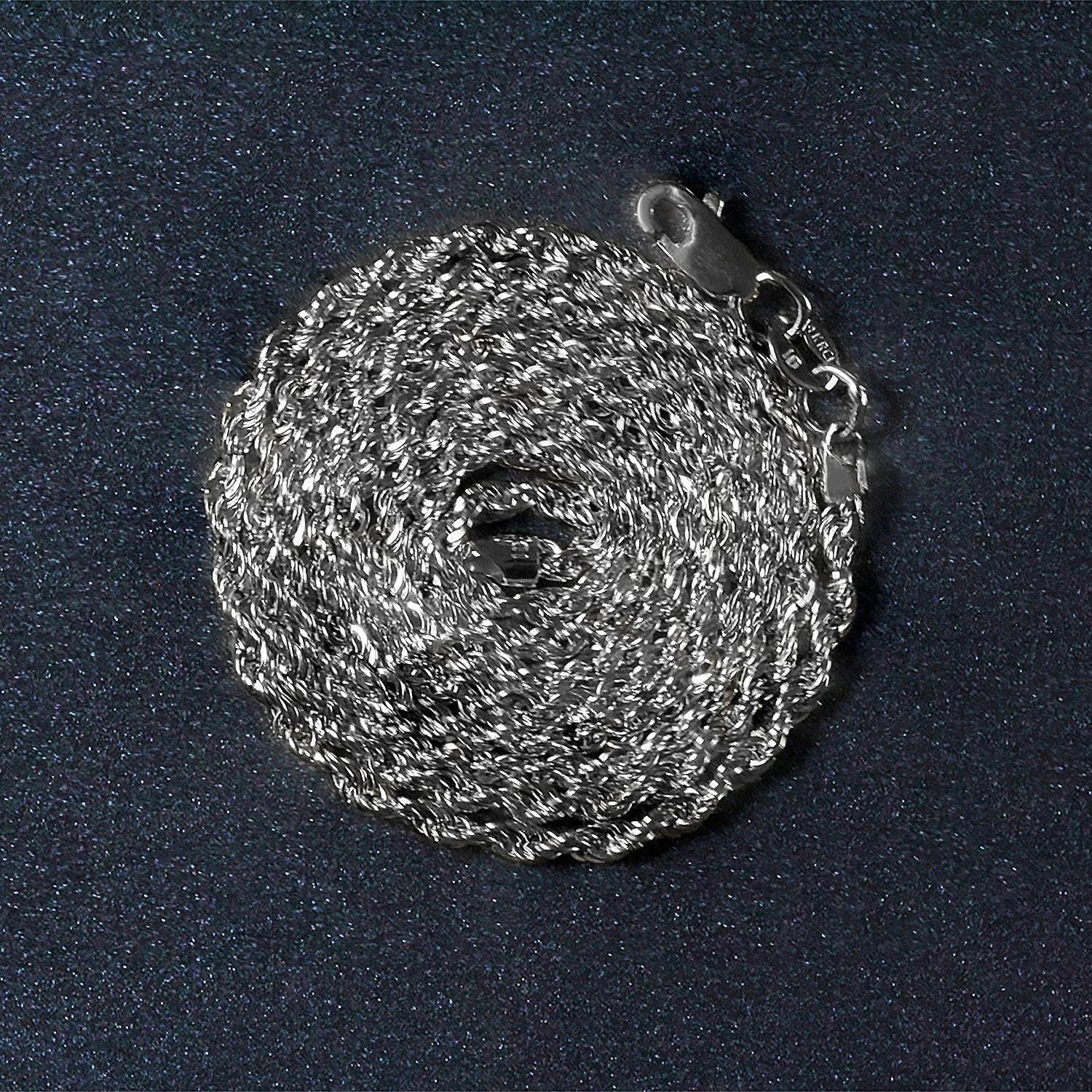 2.0mm 14k White Gold Light Rope Chain - Image 14