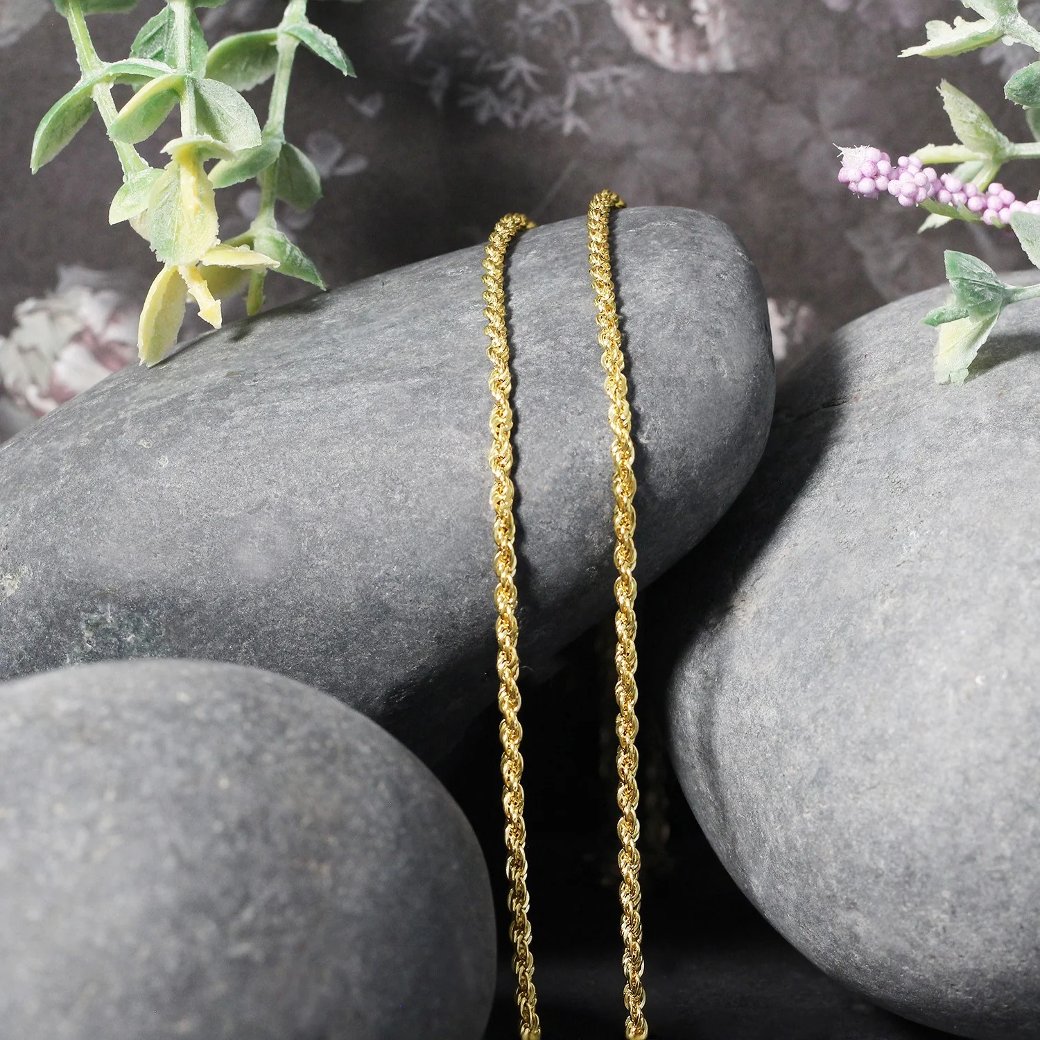 2.0mm 14k Yellow Gold Light Rope Chain - Image 8