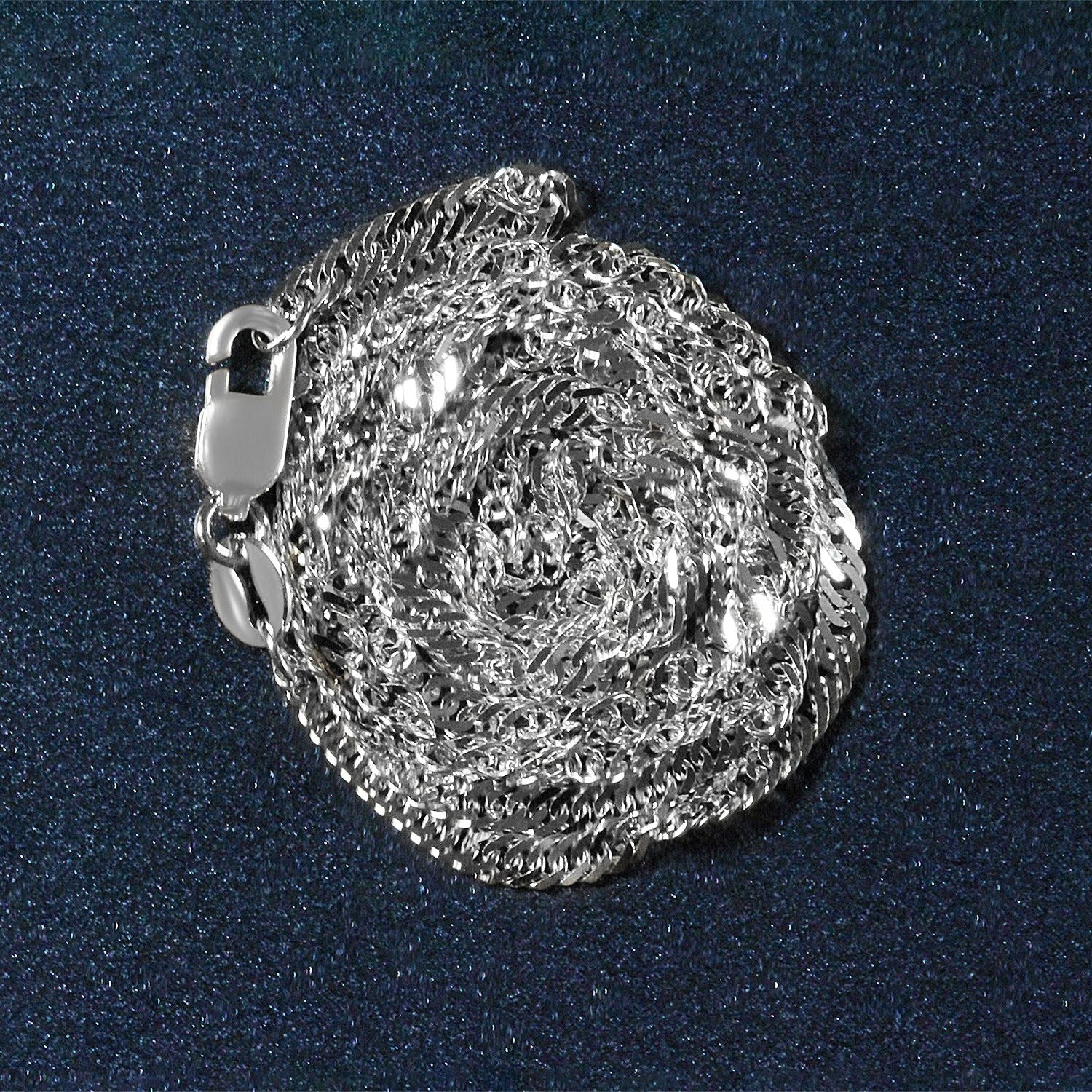 2.1mm 14k White Gold Singapore Chain - Image 4