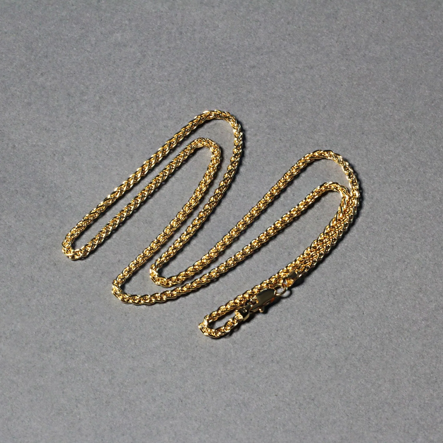 2.1mm 14k Yellow Gold Round Wheat Chain - Image 22