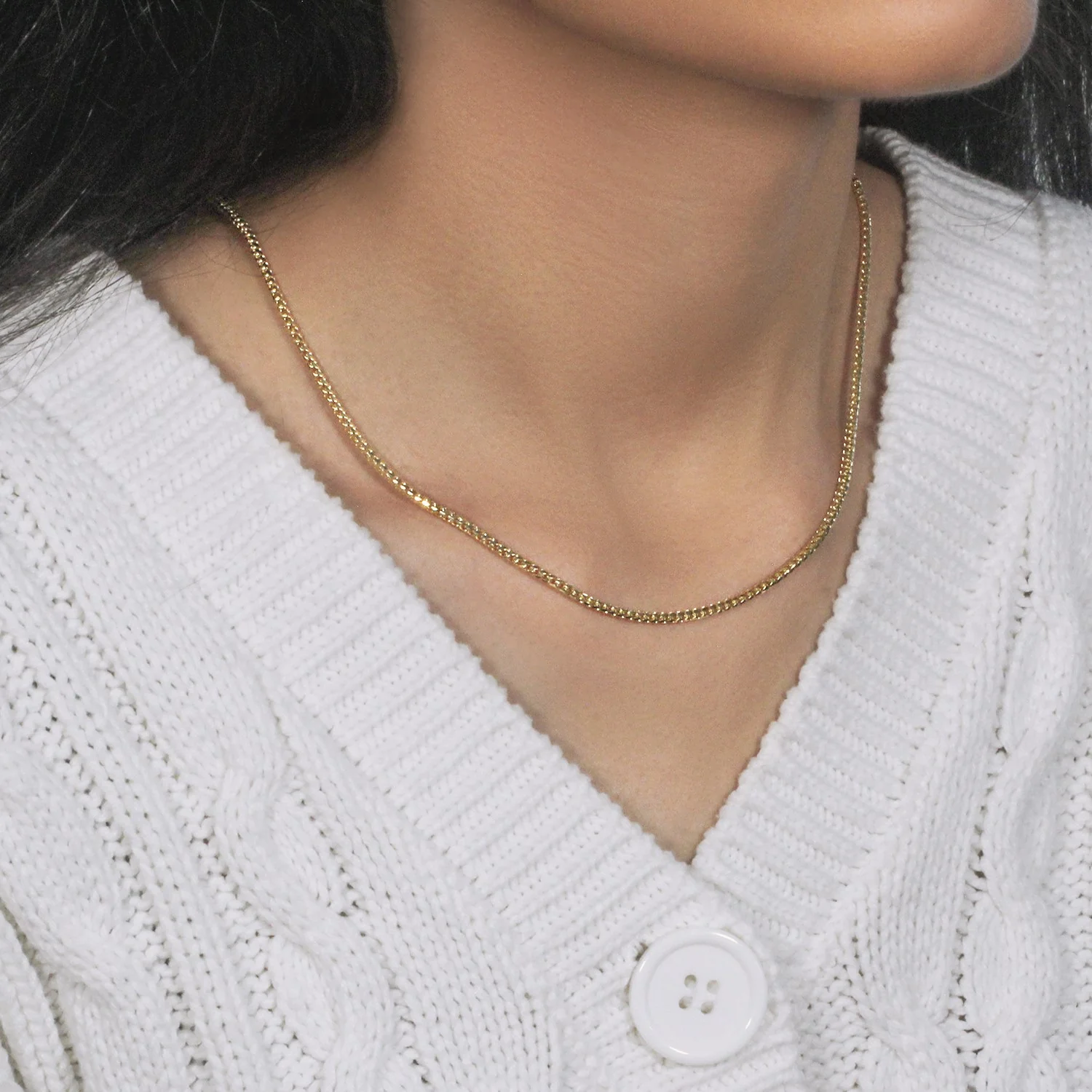 2.2mm 14k Yellow Solid Gold Diamond Cut Round Franco Chain - Image 9