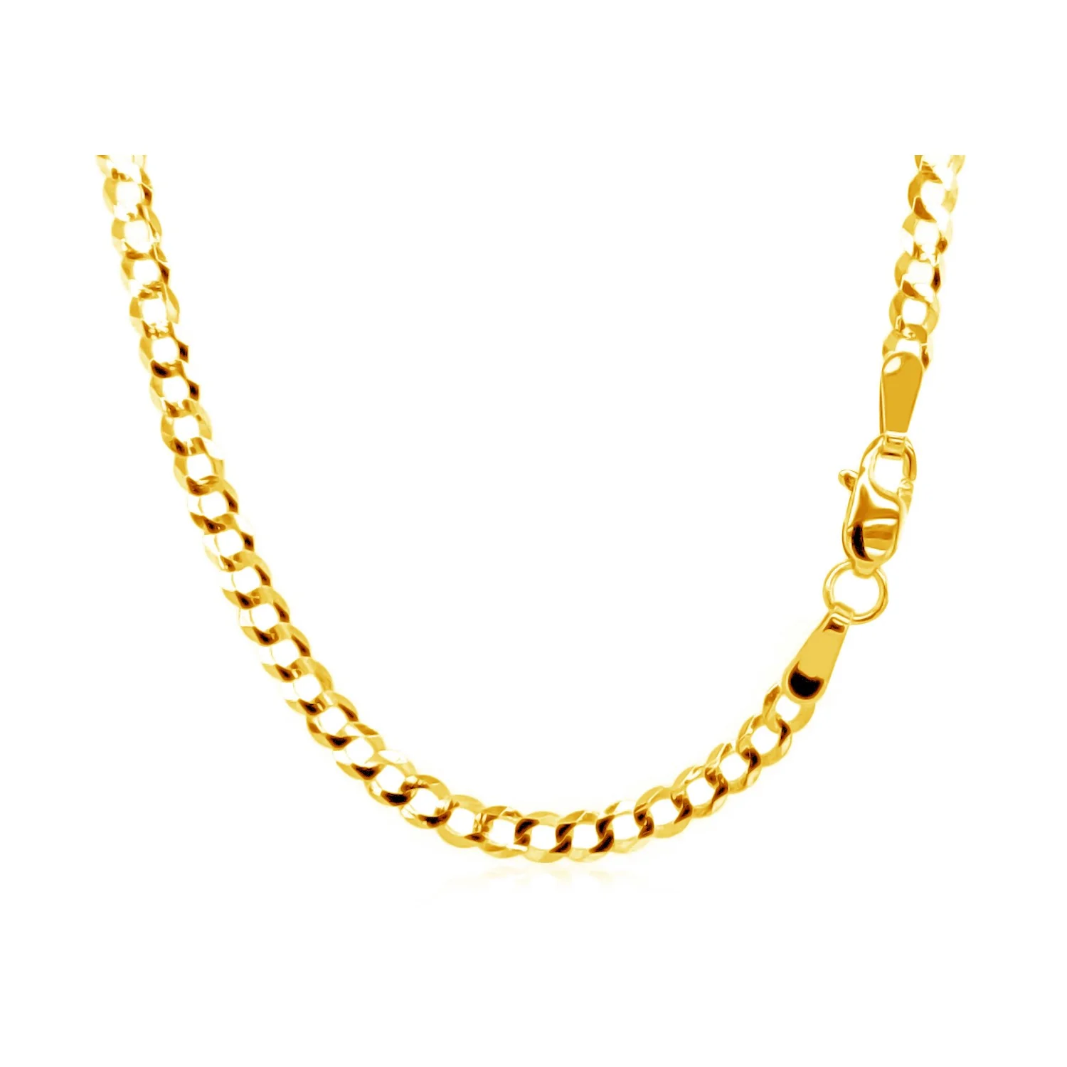 2.4mm 10k Yellow Gold Curb Chain - Image 3