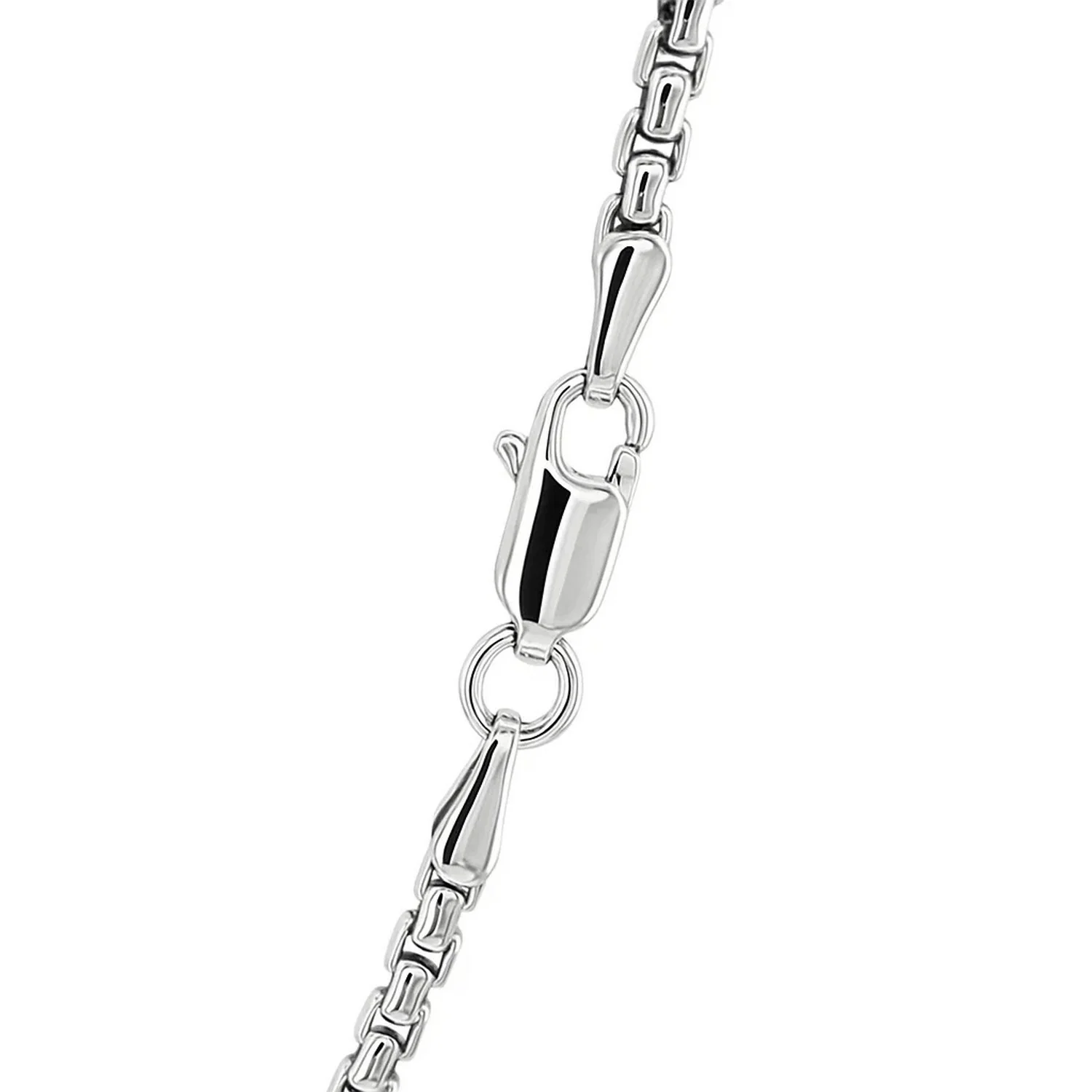 2.4mm 14k White Gold Round Box Chain - Image 9