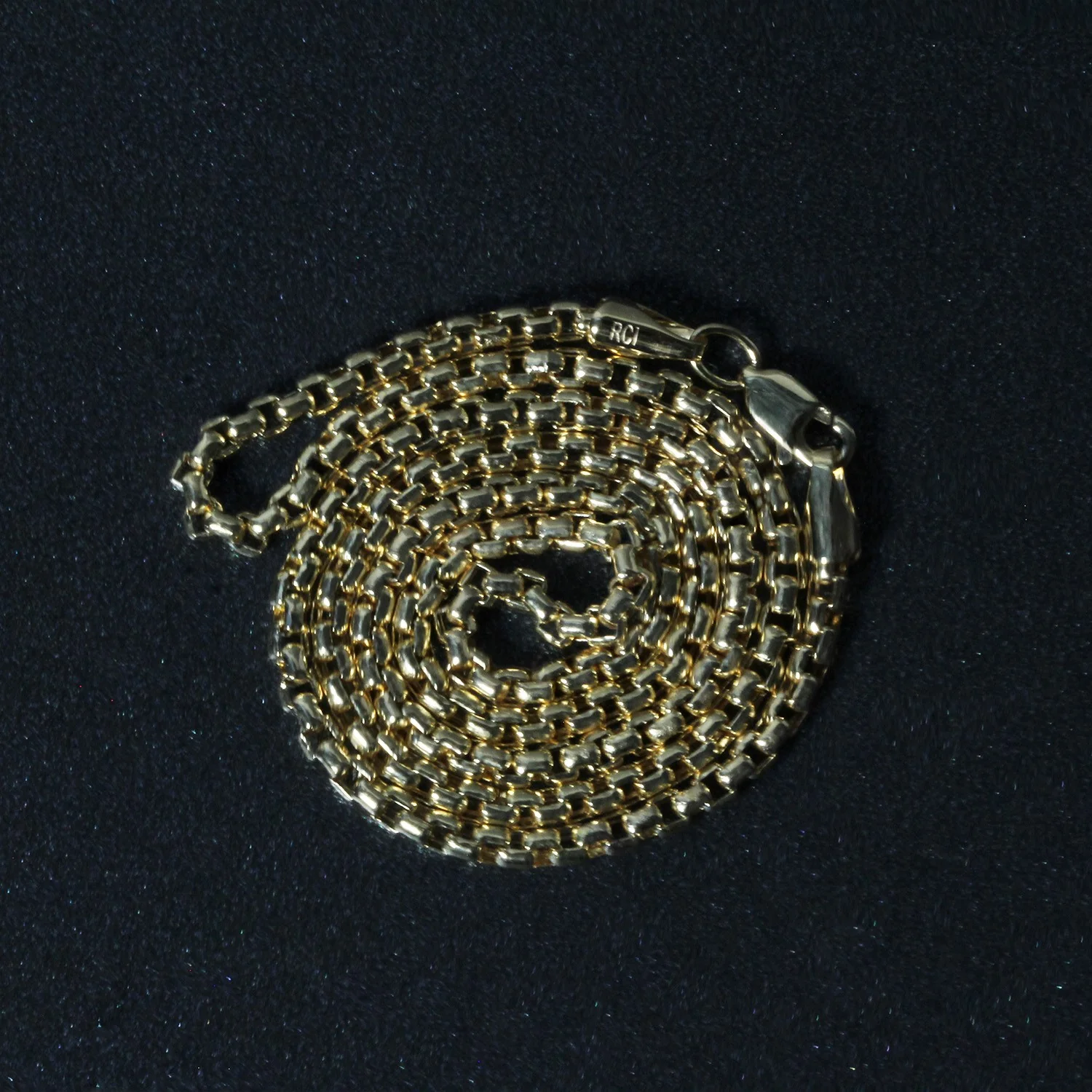 2.4mm 14k Yellow Gold Round Box Chain - Image 20