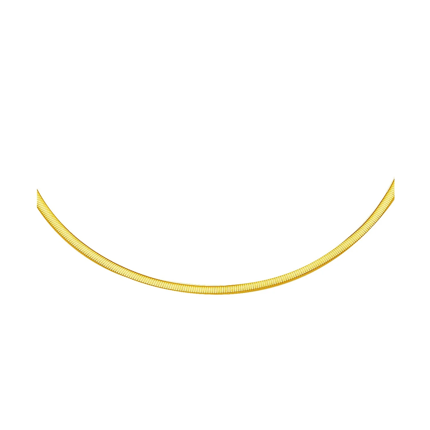 2.5mm 14k Two Tone Gold Reversible Omega Necklace - Image 7