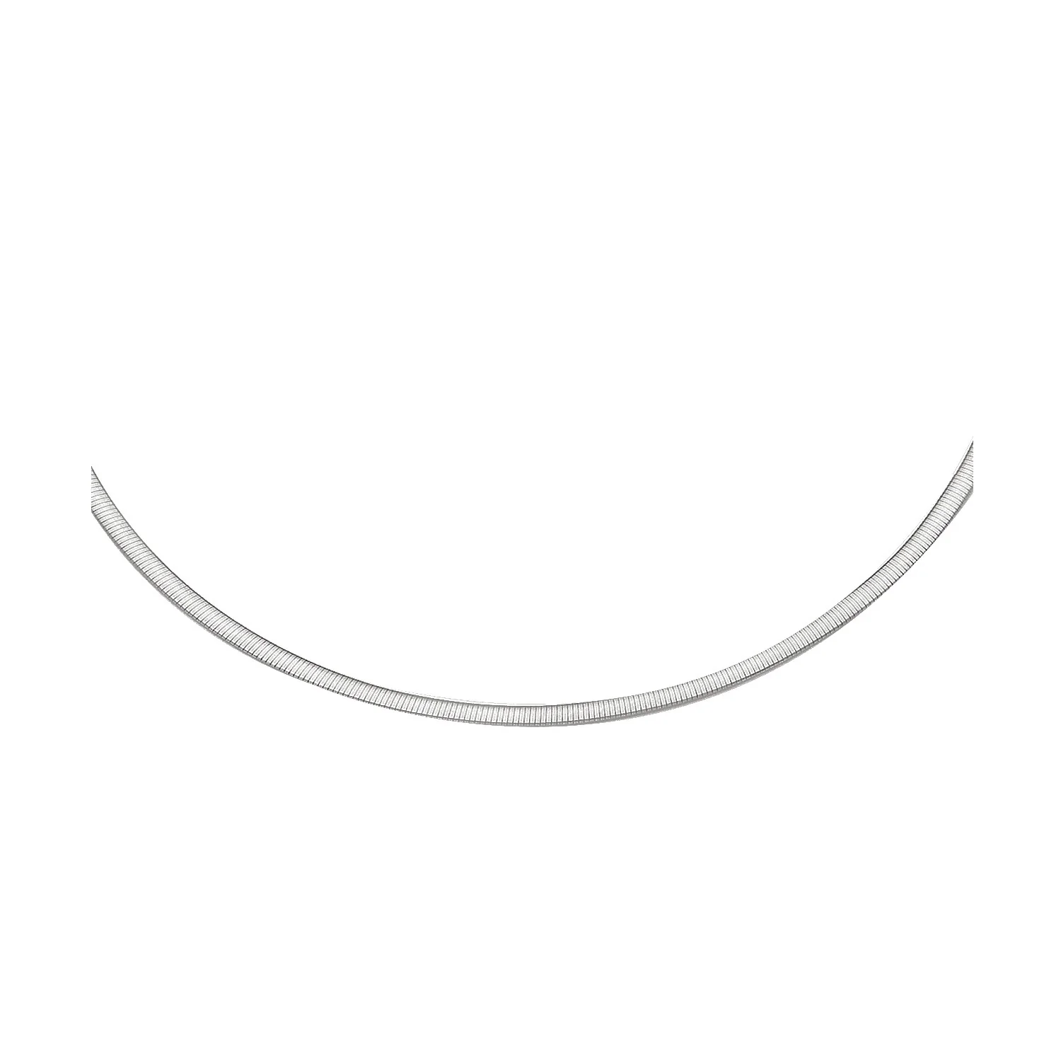 2.5mm 14k Two Tone Gold Reversible Omega Necklace - Image 9