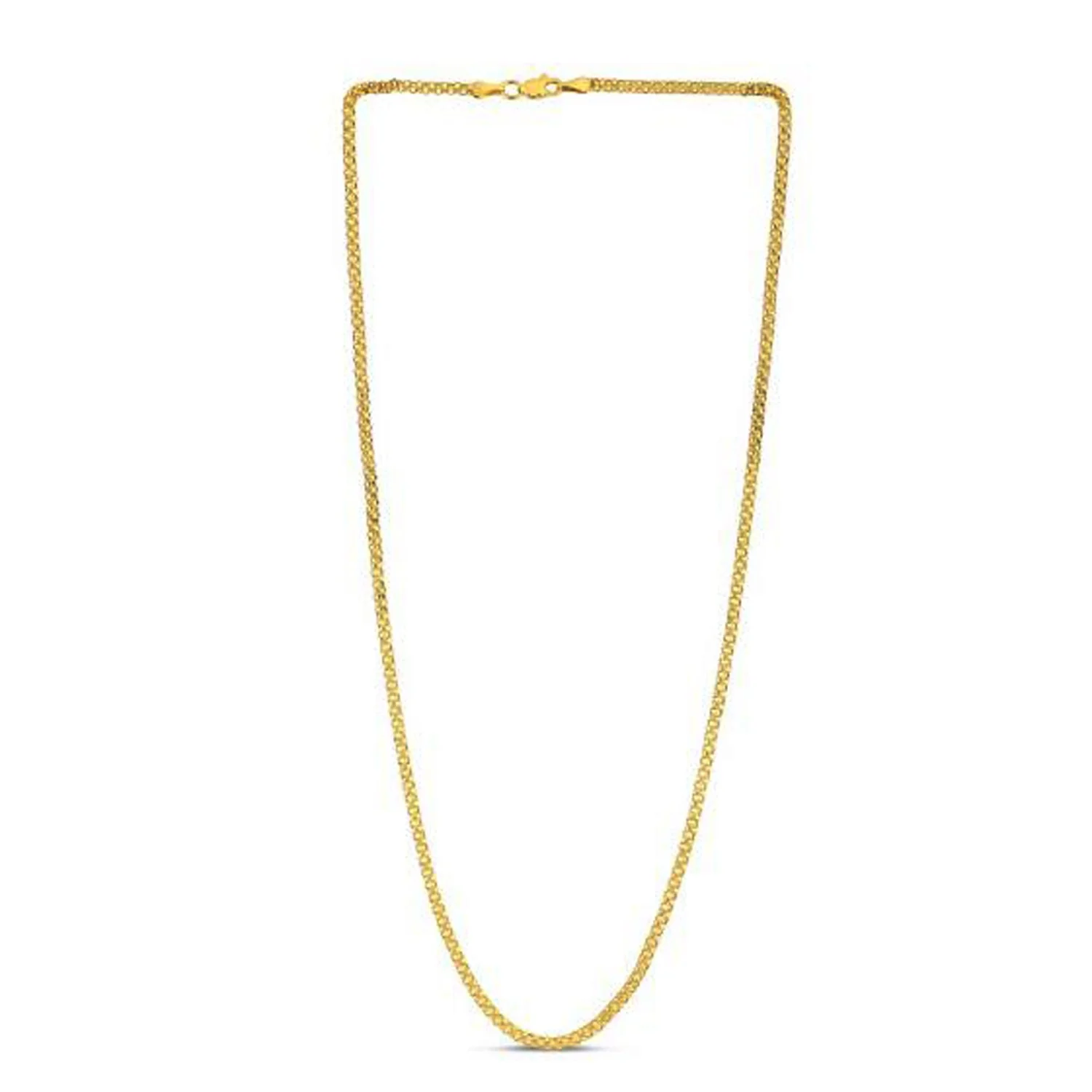 2.5mm 14k Yellow Gold Bismark Chain - Image 8