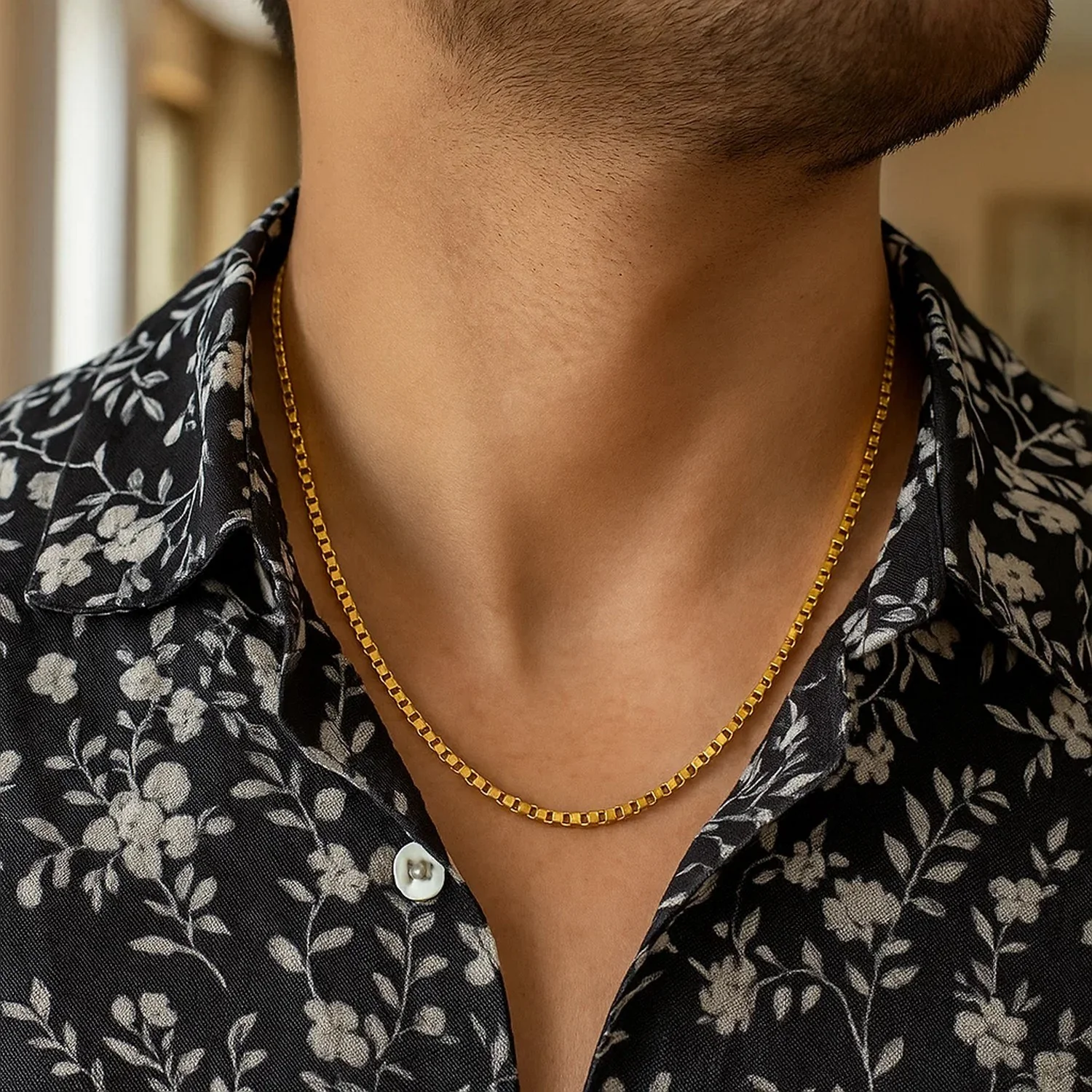 2.5mm 14k Yellow Gold Semi Solid Box Chain - Image 17