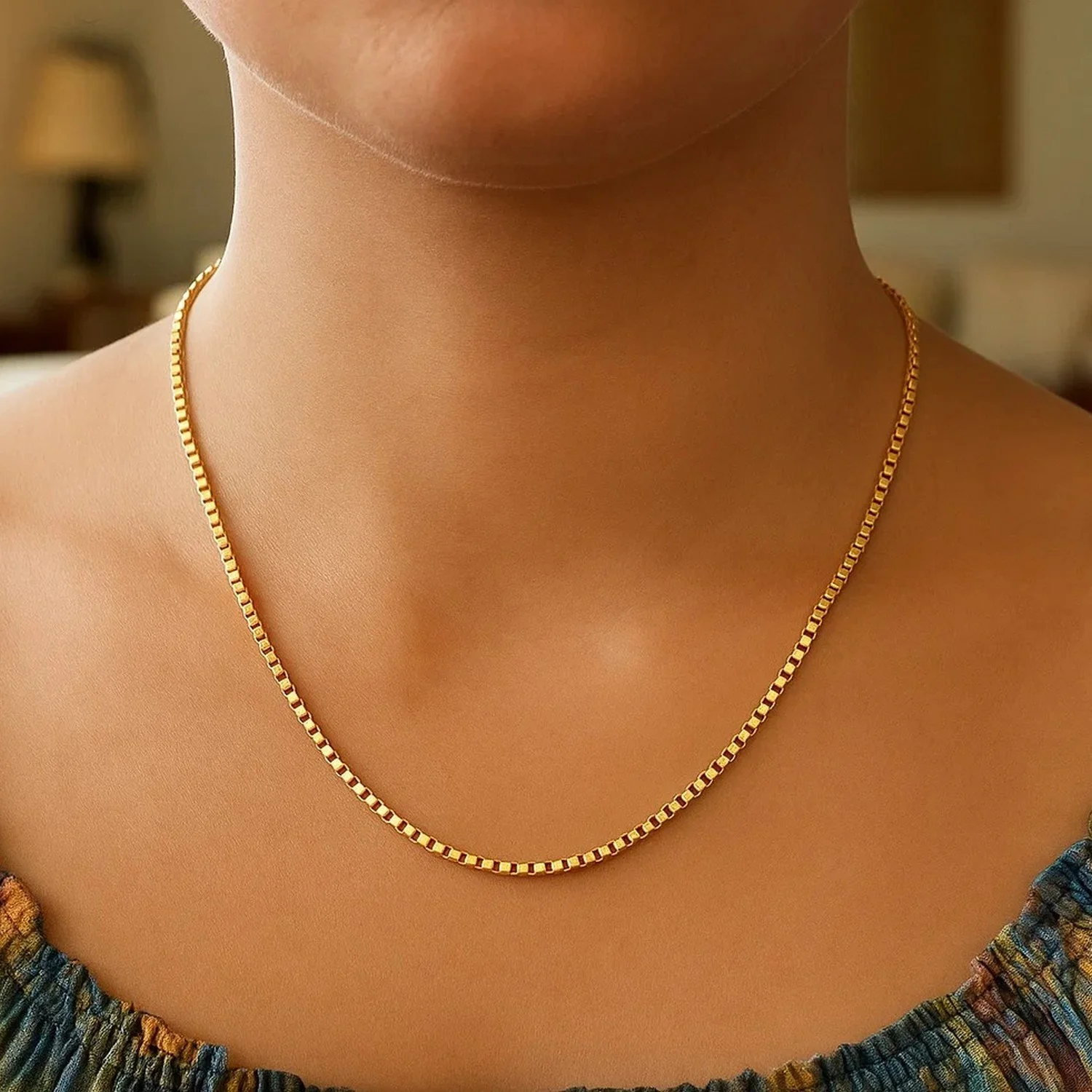 2.5mm 14k Yellow Gold Semi Solid Box Chain - Image 24