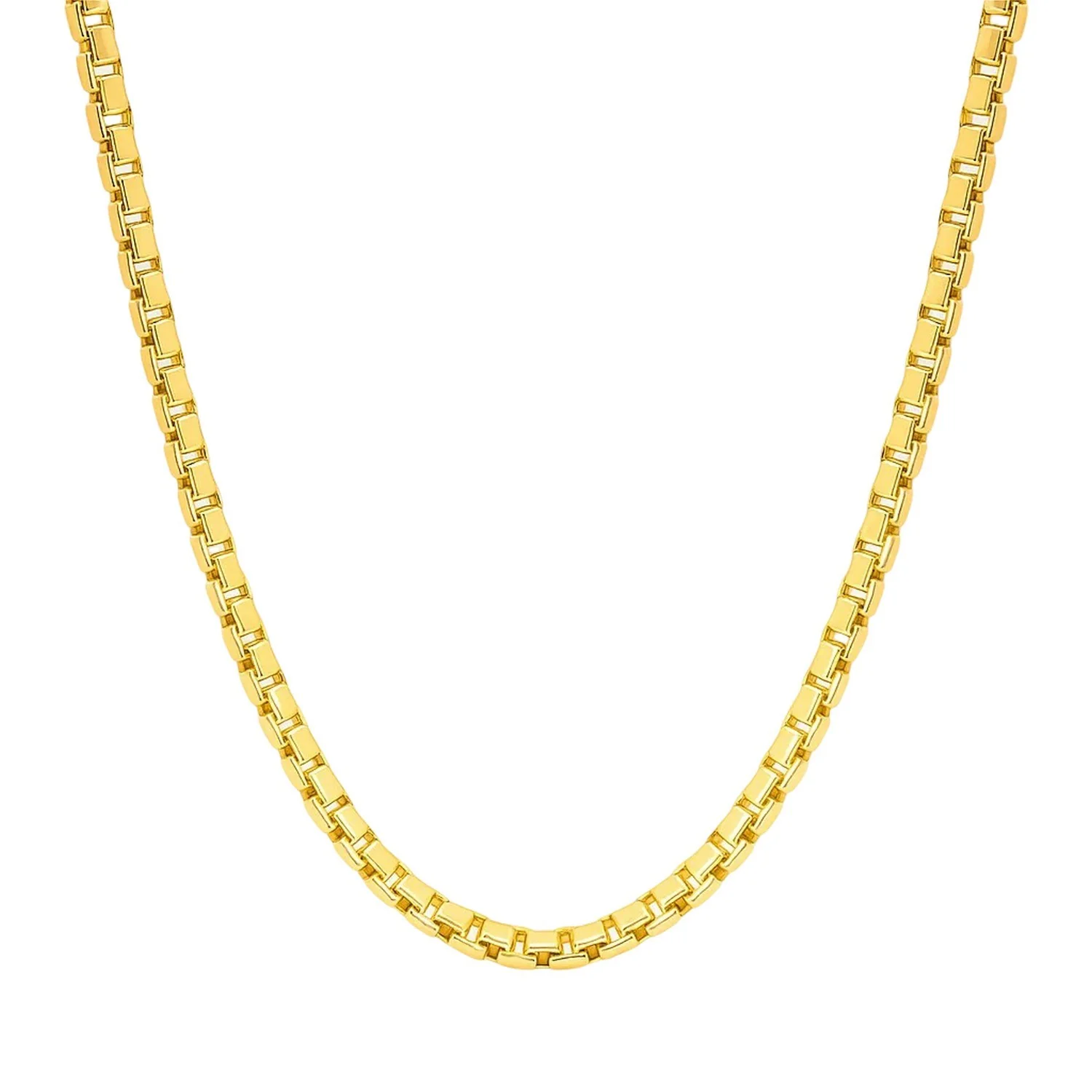 2.5mm 14k Yellow Gold Semi Solid Box Chain - Image 5
