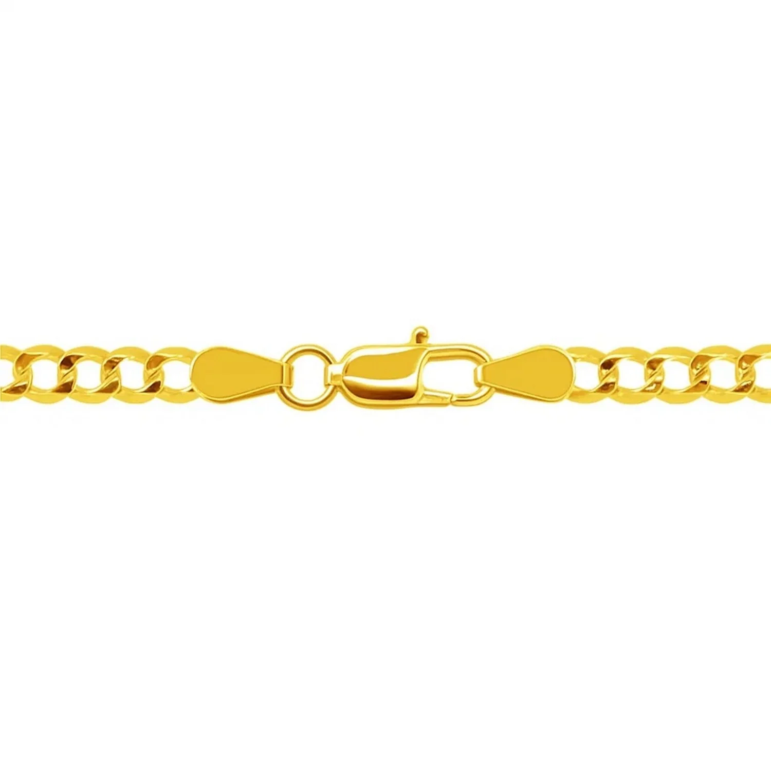 2.6mm 14k Yellow Gold Solid Curb Chain - Image 12
