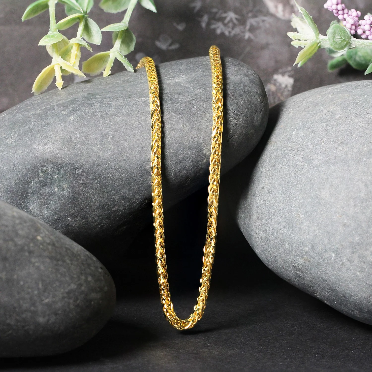 2.7mm 14k Yellow Gold Lite Diamond Cut Round Franco Chain - Image 10