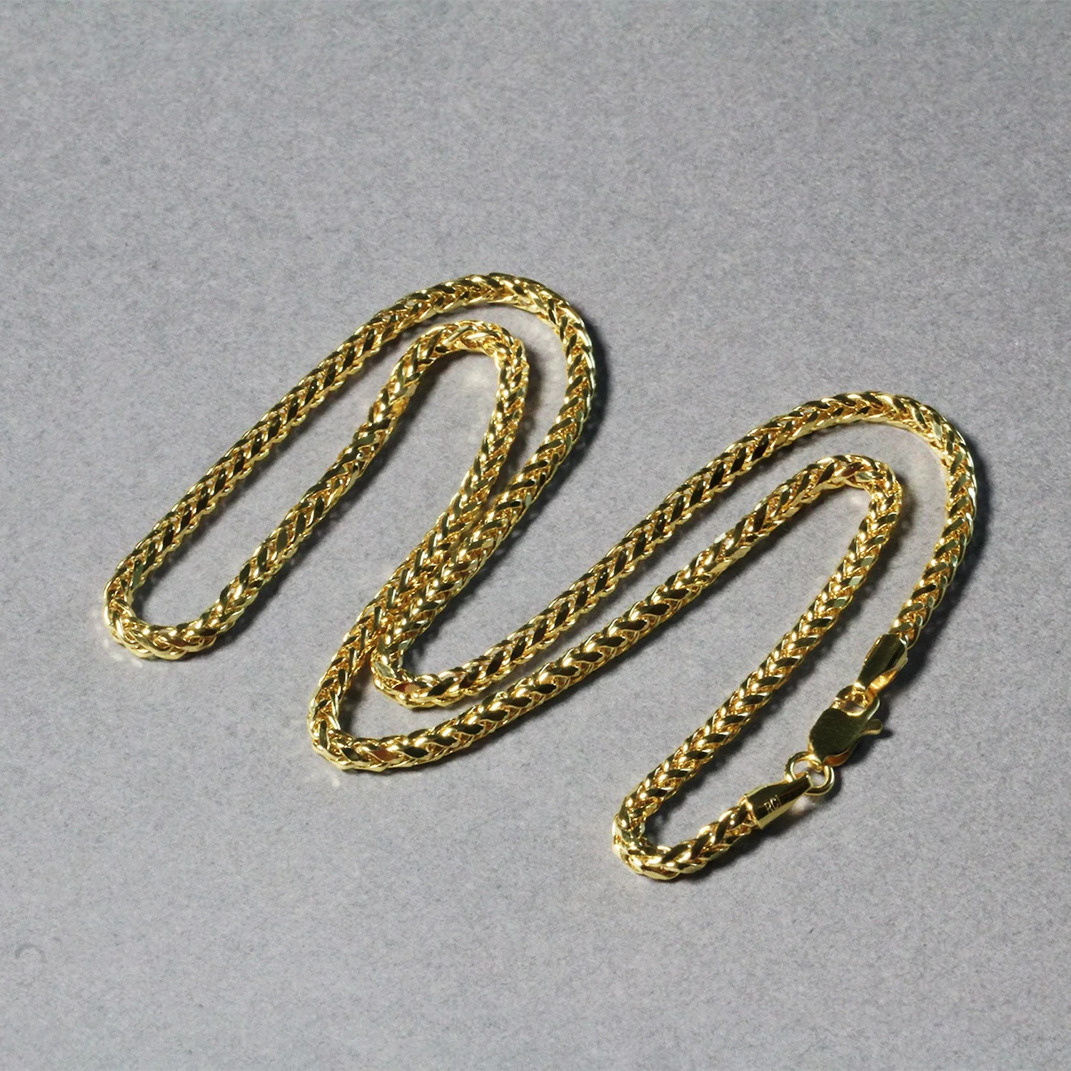 2.7mm 14k Yellow Gold Lite Diamond Cut Round Franco Chain - Image 12