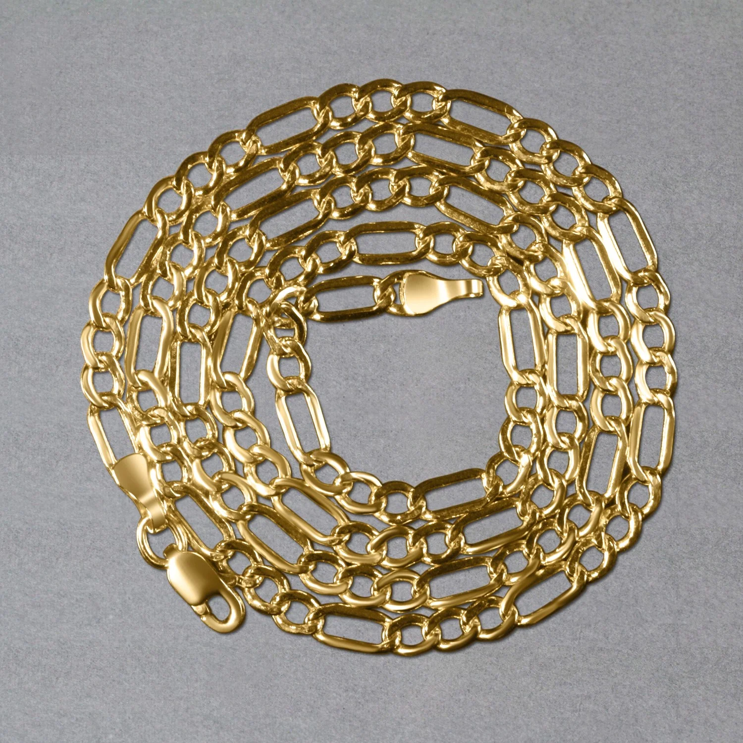 2.8mm 10k Yellow Gold Lite Figaro Chain - Image 5