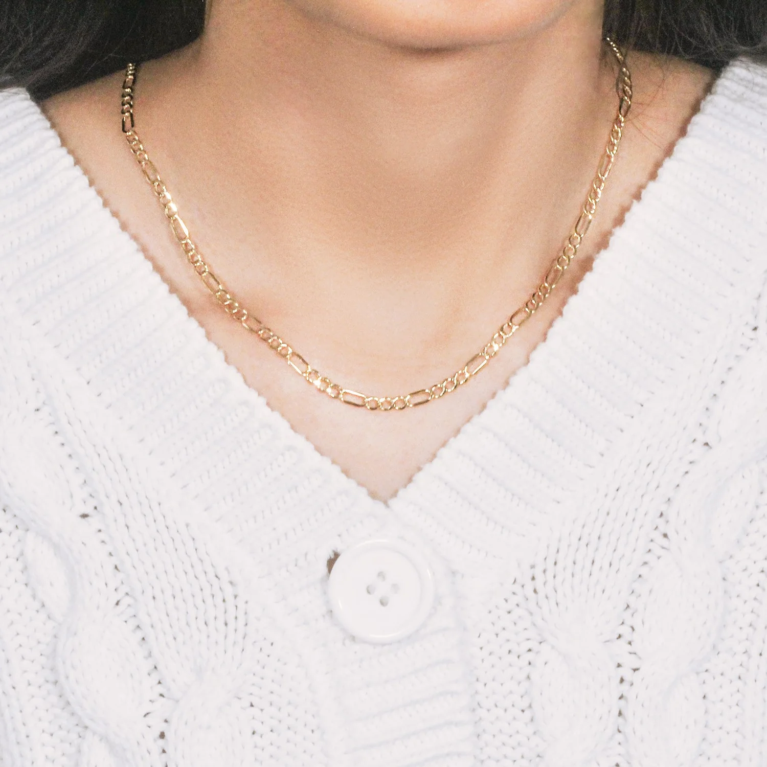 2.8mm 10k Yellow Gold Lite Figaro Chain - Image 7