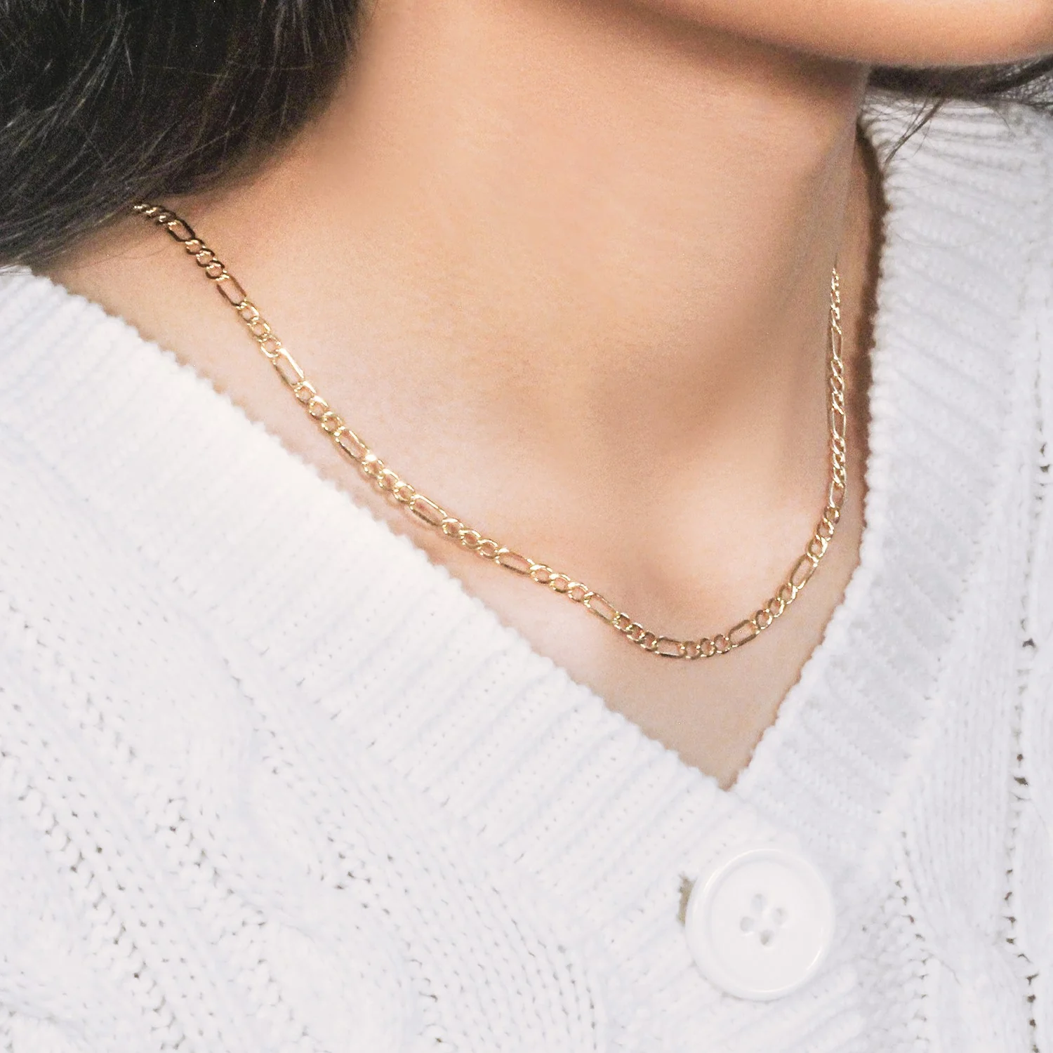 2.8mm 10k Yellow Gold Lite Figaro Chain - Image 8