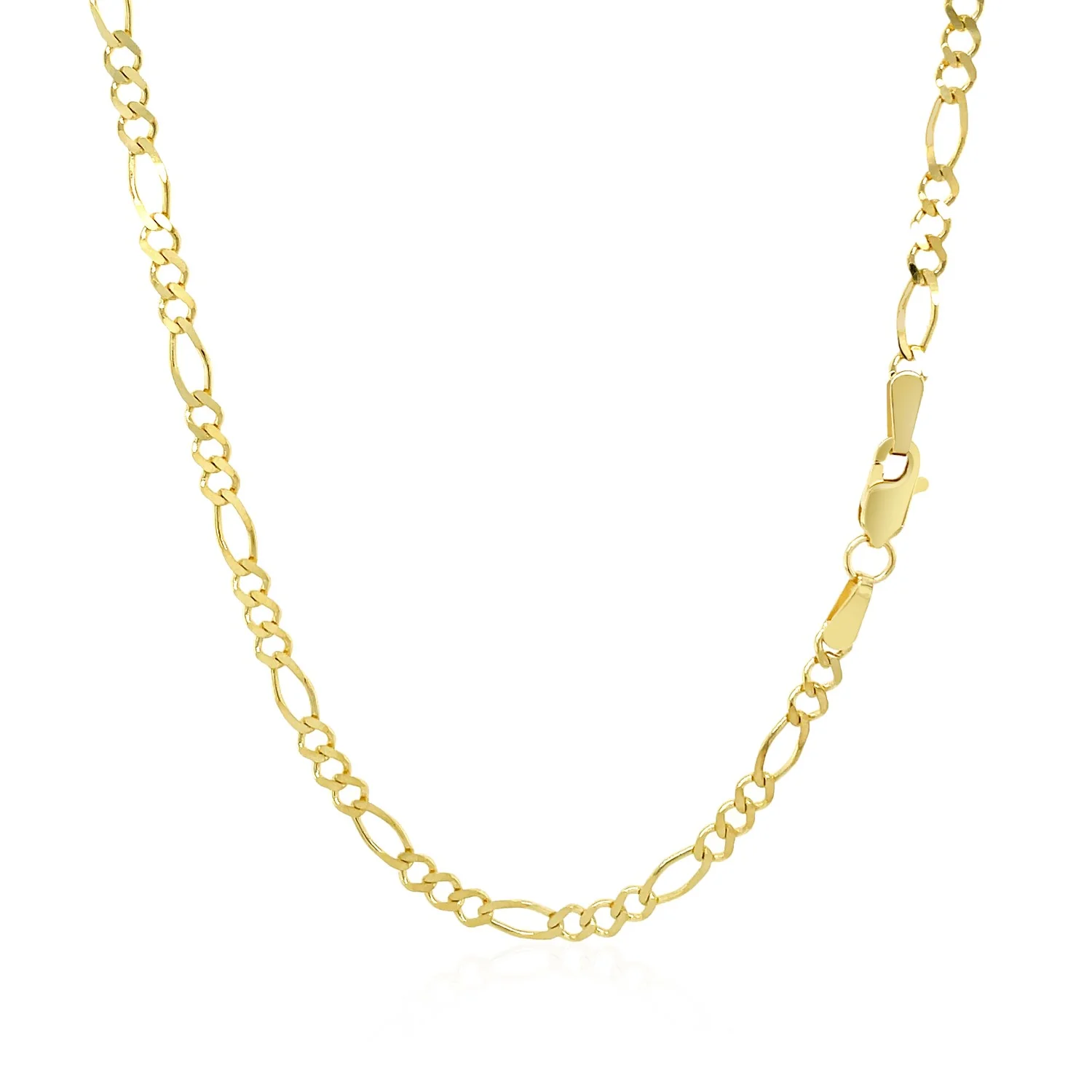 2.8mm 14k Yellow Gold Solid Figaro Chain - Image 12