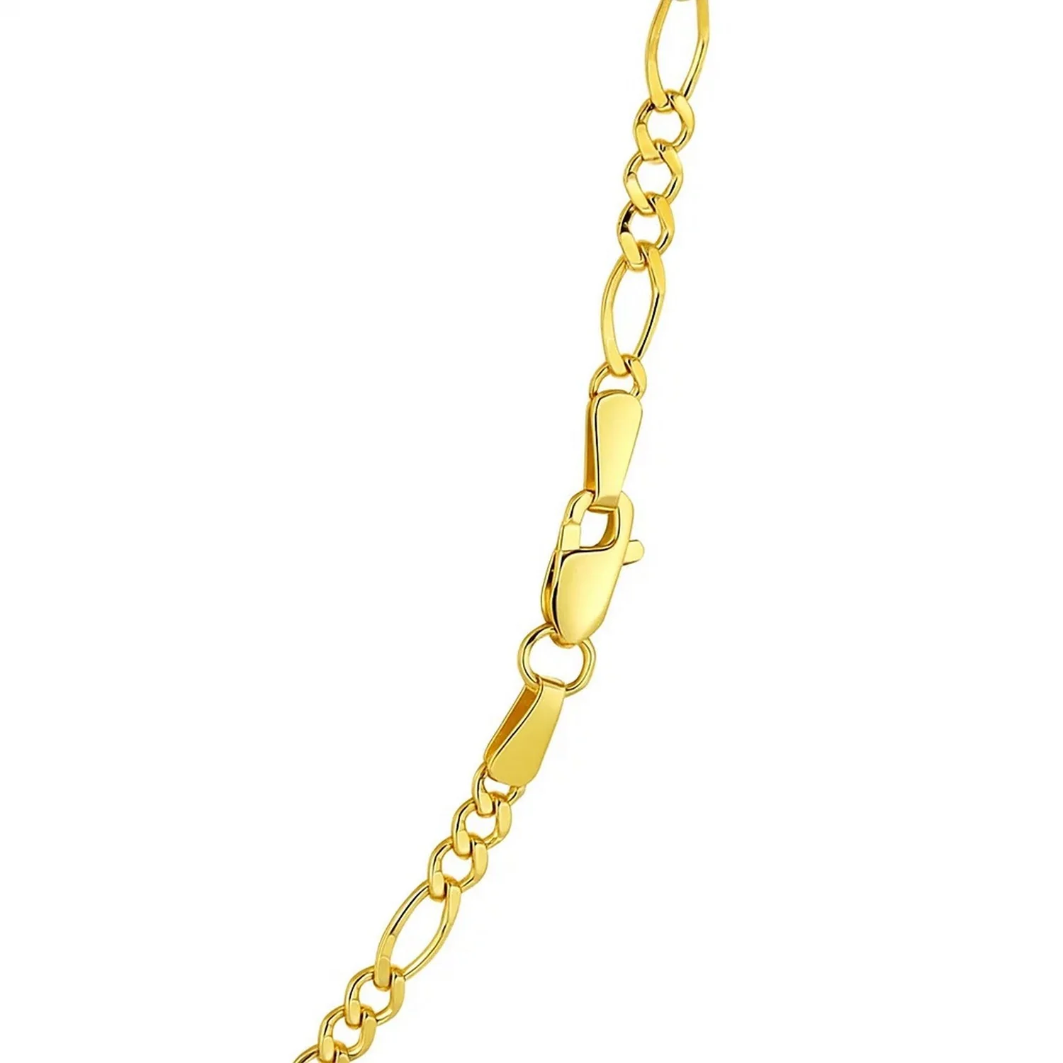 2.8mm 14k Yellow Gold Solid Figaro Chain - Image 20
