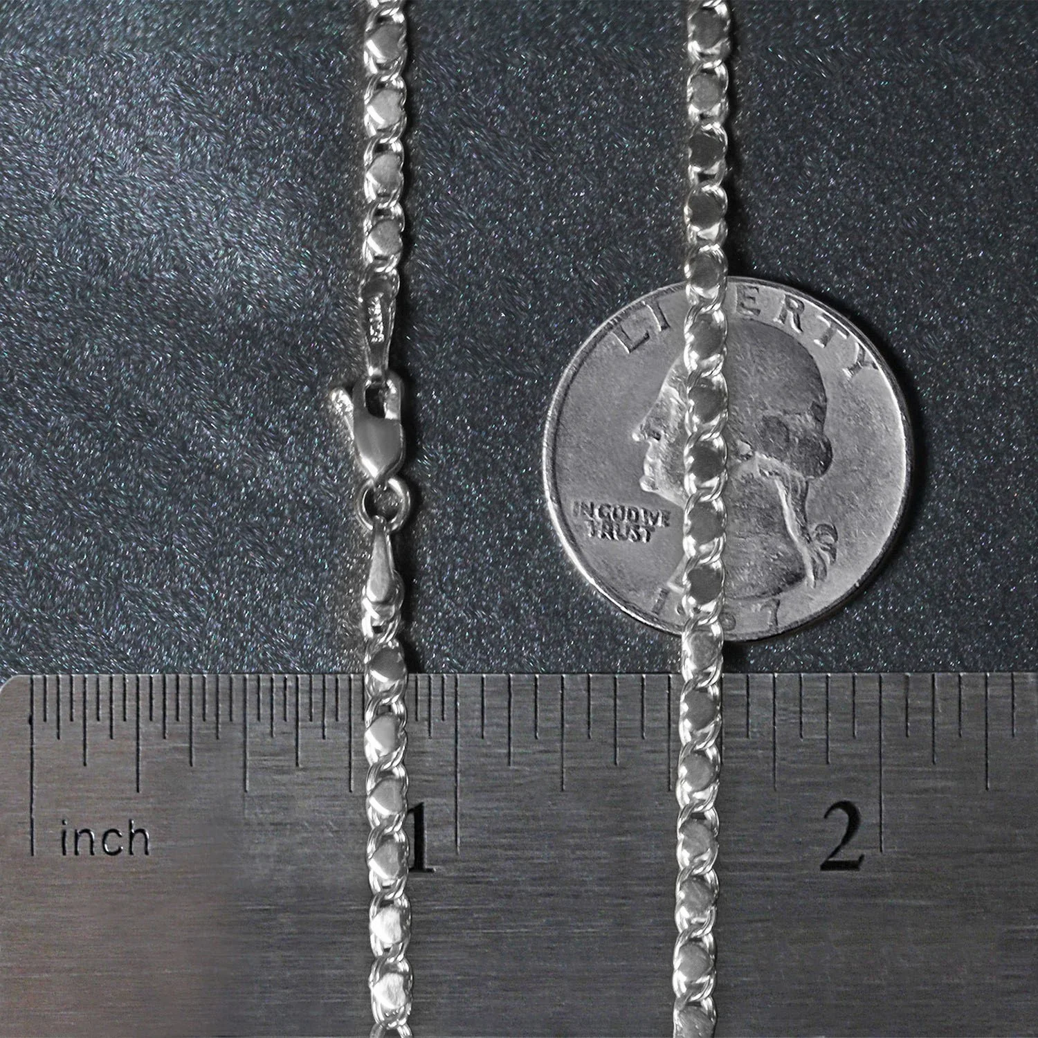 2.9mm 14k White Gold Heart Chain - Image 18