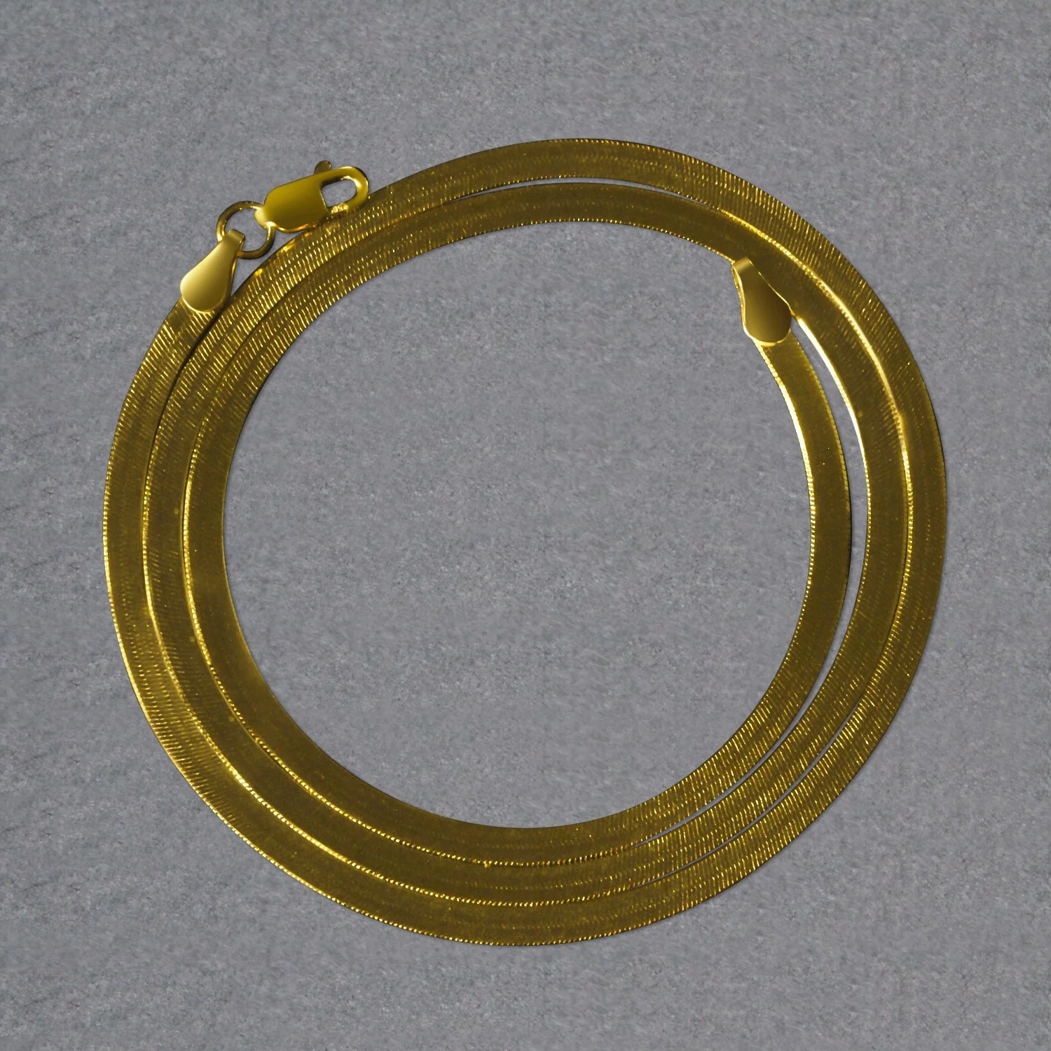 3.0mm 14k Yellow Gold Super Flex Herringbone Chain - Image 17