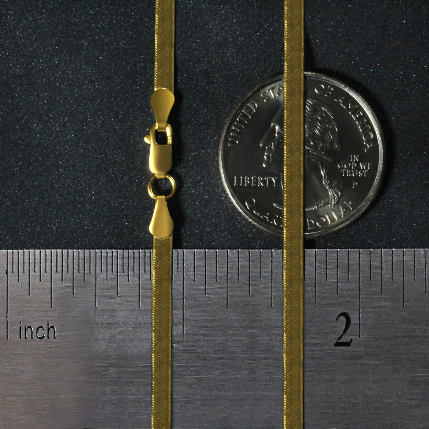 3.0mm 14k Yellow Gold Super Flex Herringbone Chain - Image 18