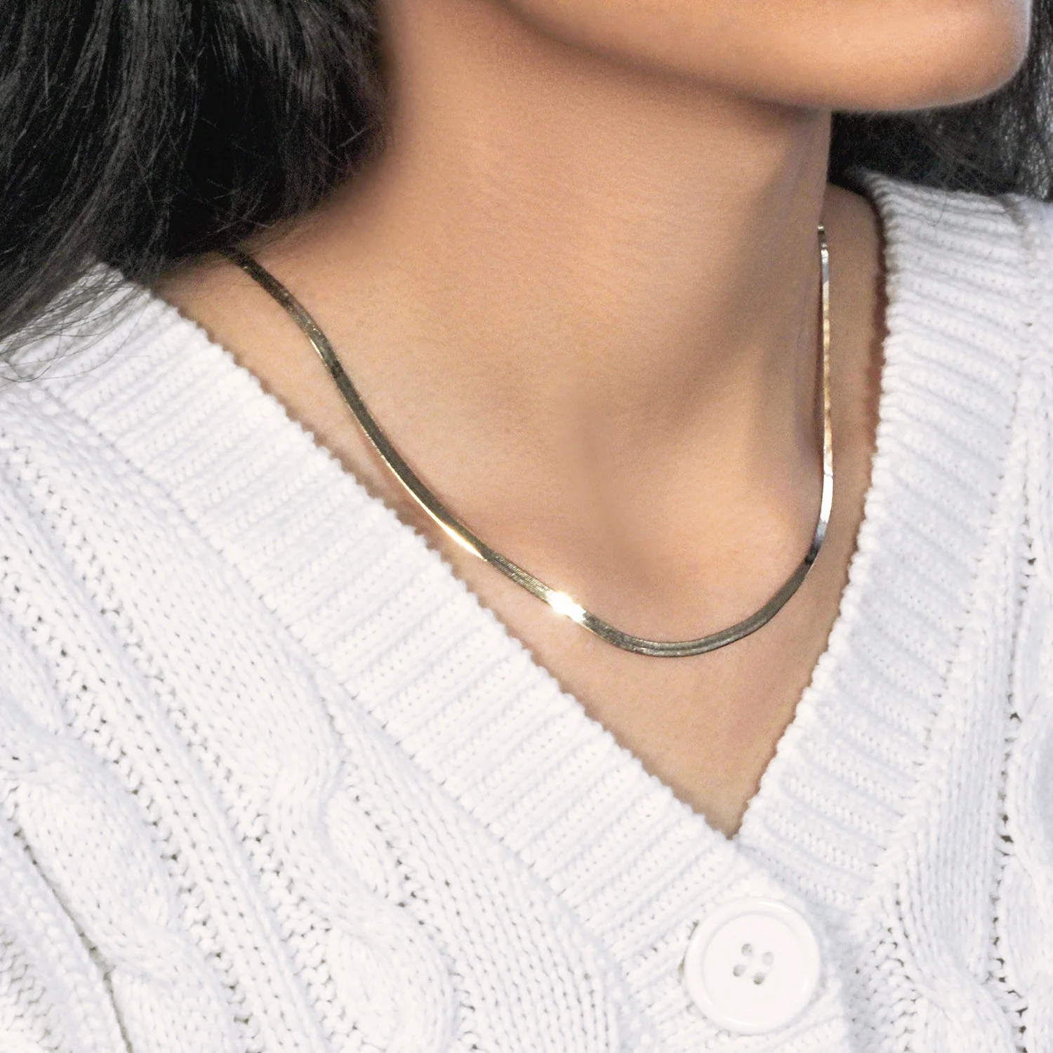 3.0mm 14k Yellow Gold Super Flex Herringbone Chain - Image 30