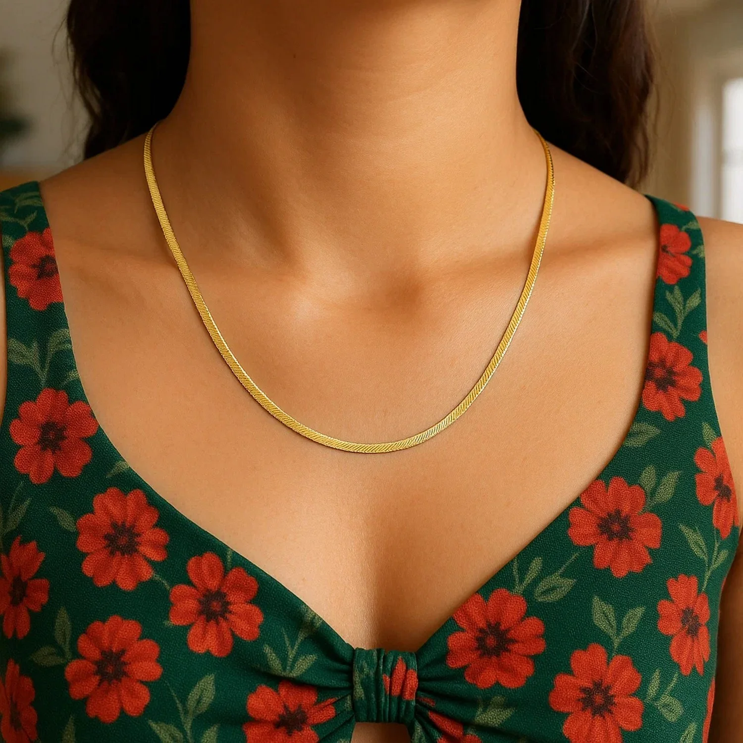 3.0mm 14k Yellow Gold Super Flex Herringbone Chain - Image 33