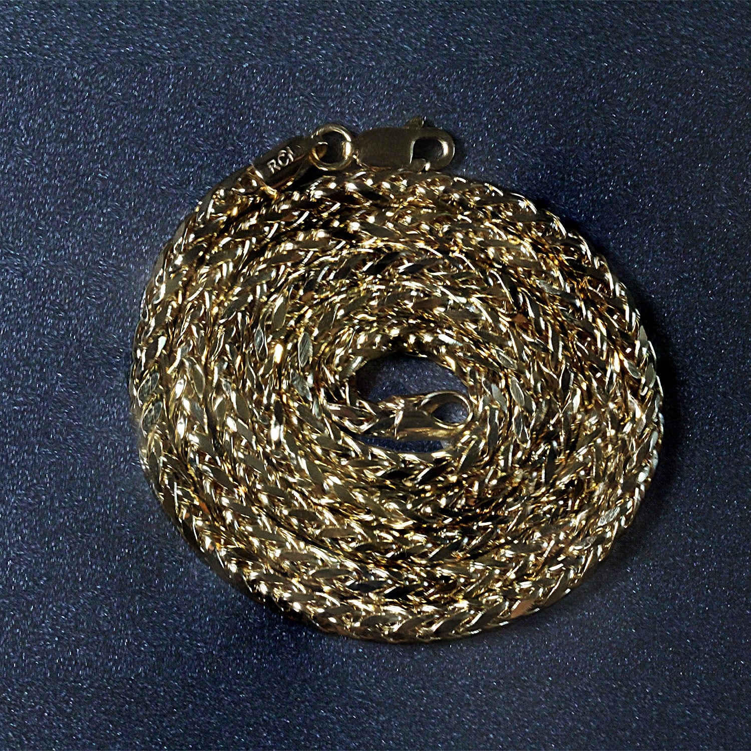 3.15mm 14k Yellow Gold Diamond Cut Round Franco Chain - Image 13