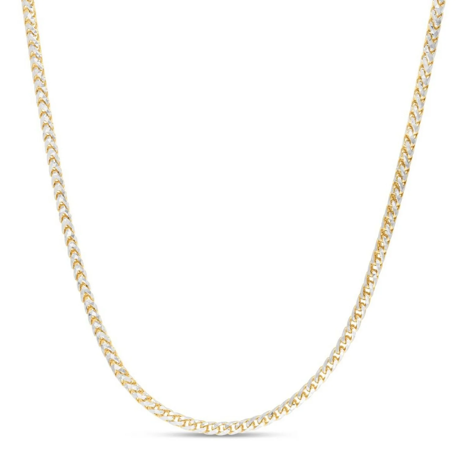 3.1mm 14k Yellow Gold Round Pave Franco Chain - Image 11