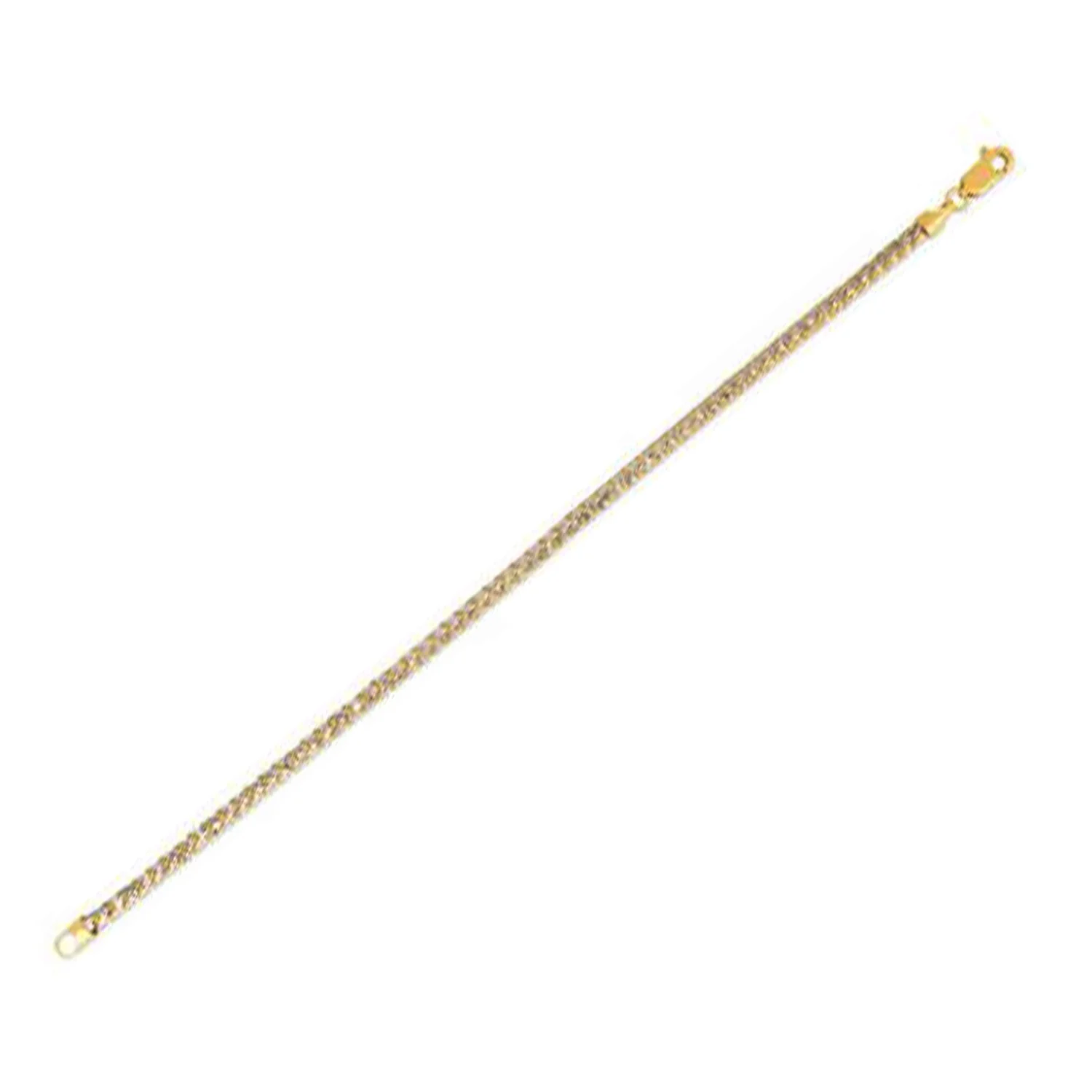 3.1mm 14k Yellow Gold Round Pave Franco Chain - Image 4