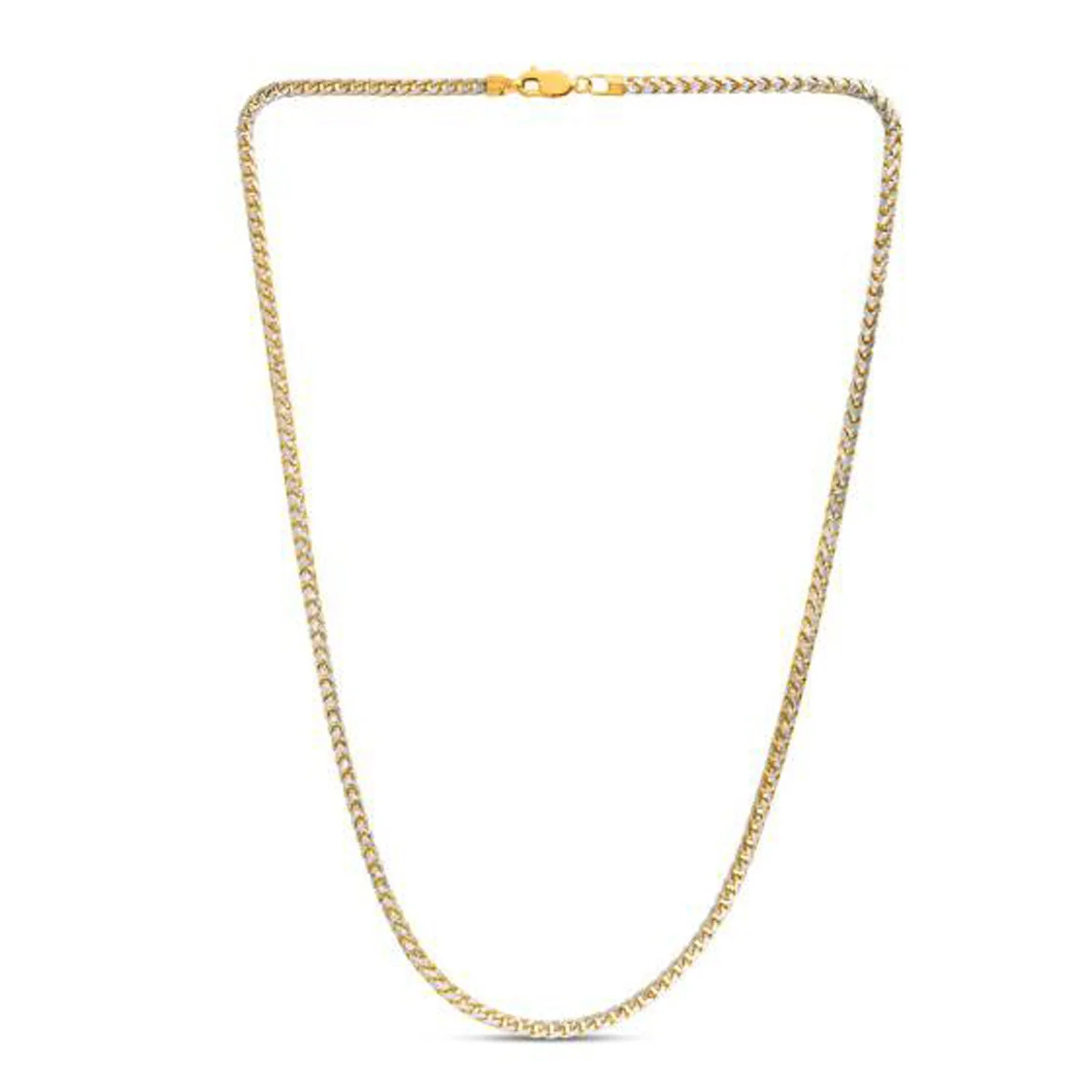 3.1mm 14k Yellow Gold Round Pave Franco Chain - Image 8