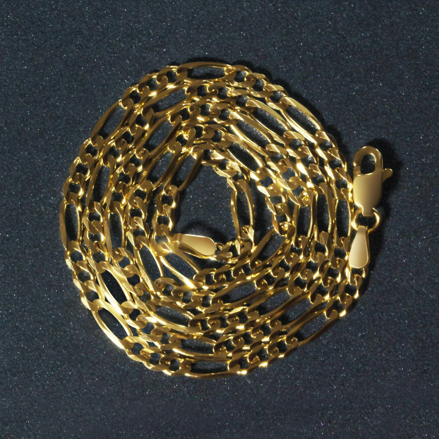 3.1mm 14k Yellow Gold Solid Figaro Chain - Image 7