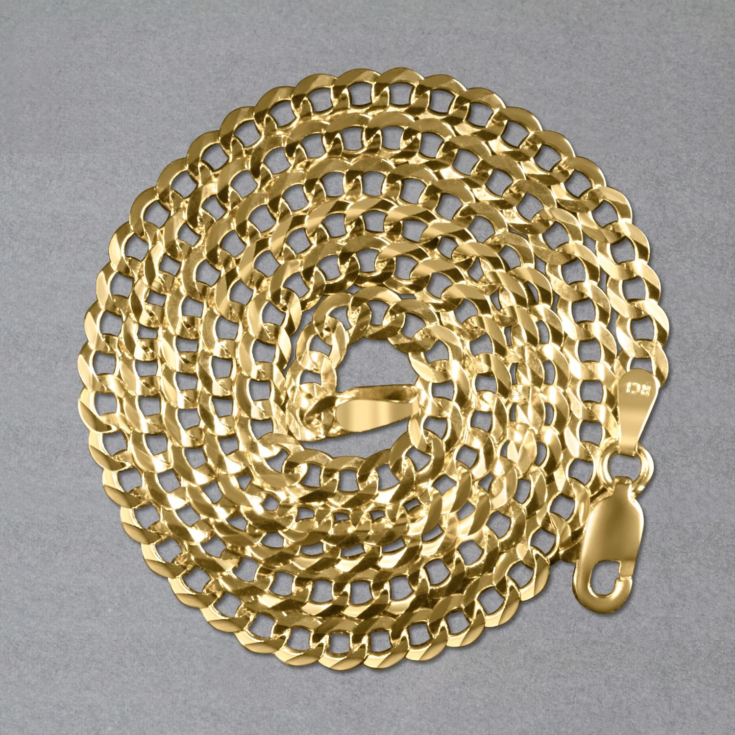 3.2mm 10k Yellow Gold Curb Chain - Image 4
