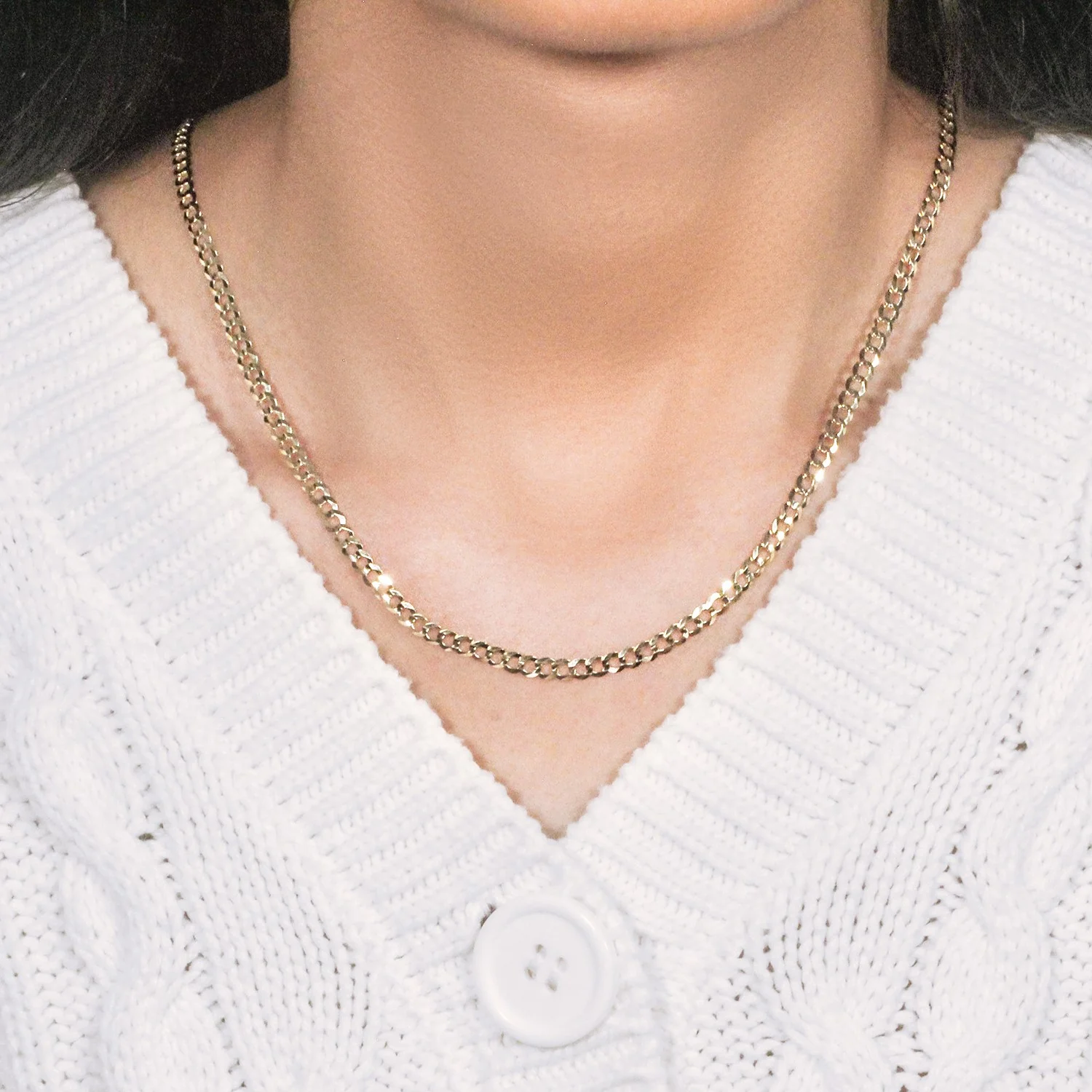 3.2mm 10k Yellow Gold Curb Chain - Image 7