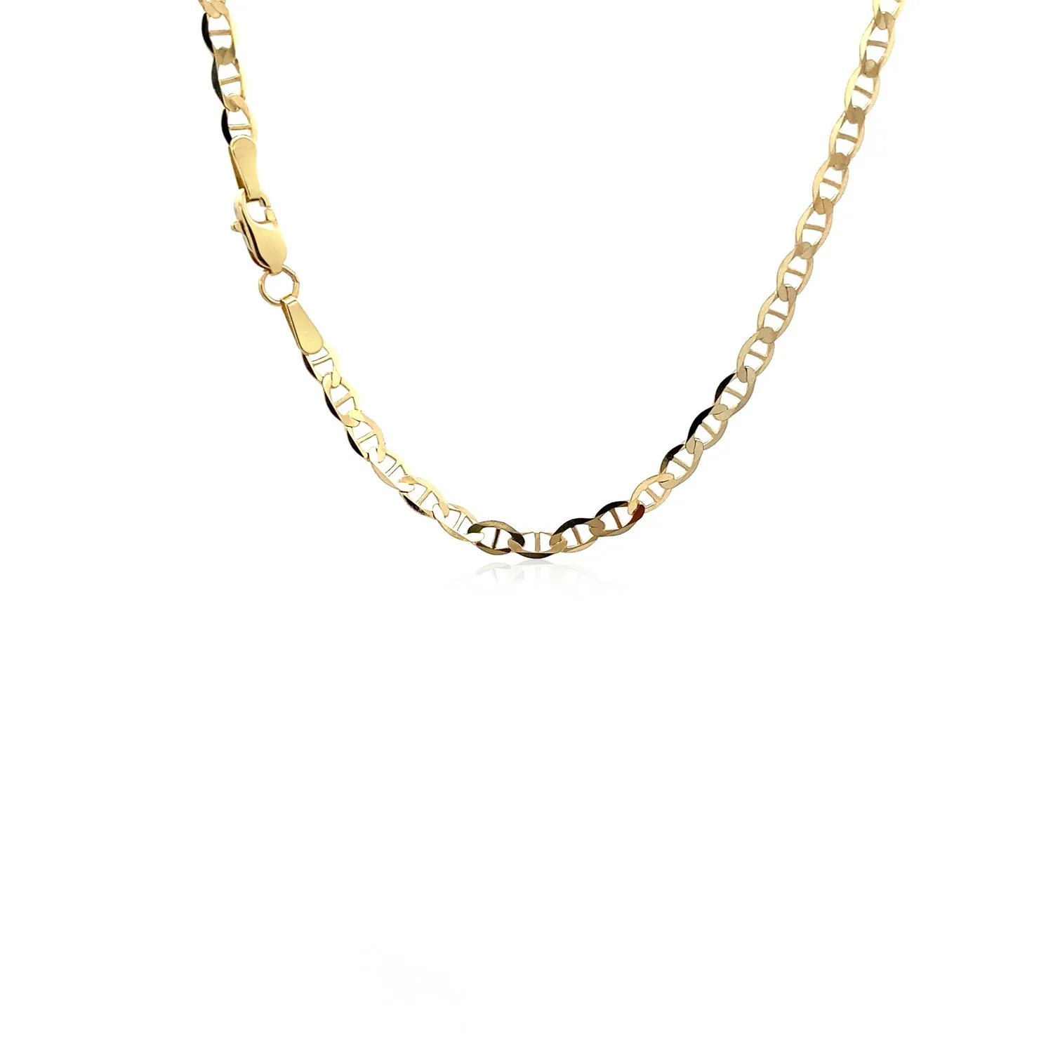 3.2mm 10k Yellow Gold Mariner Link Chain - Image 3