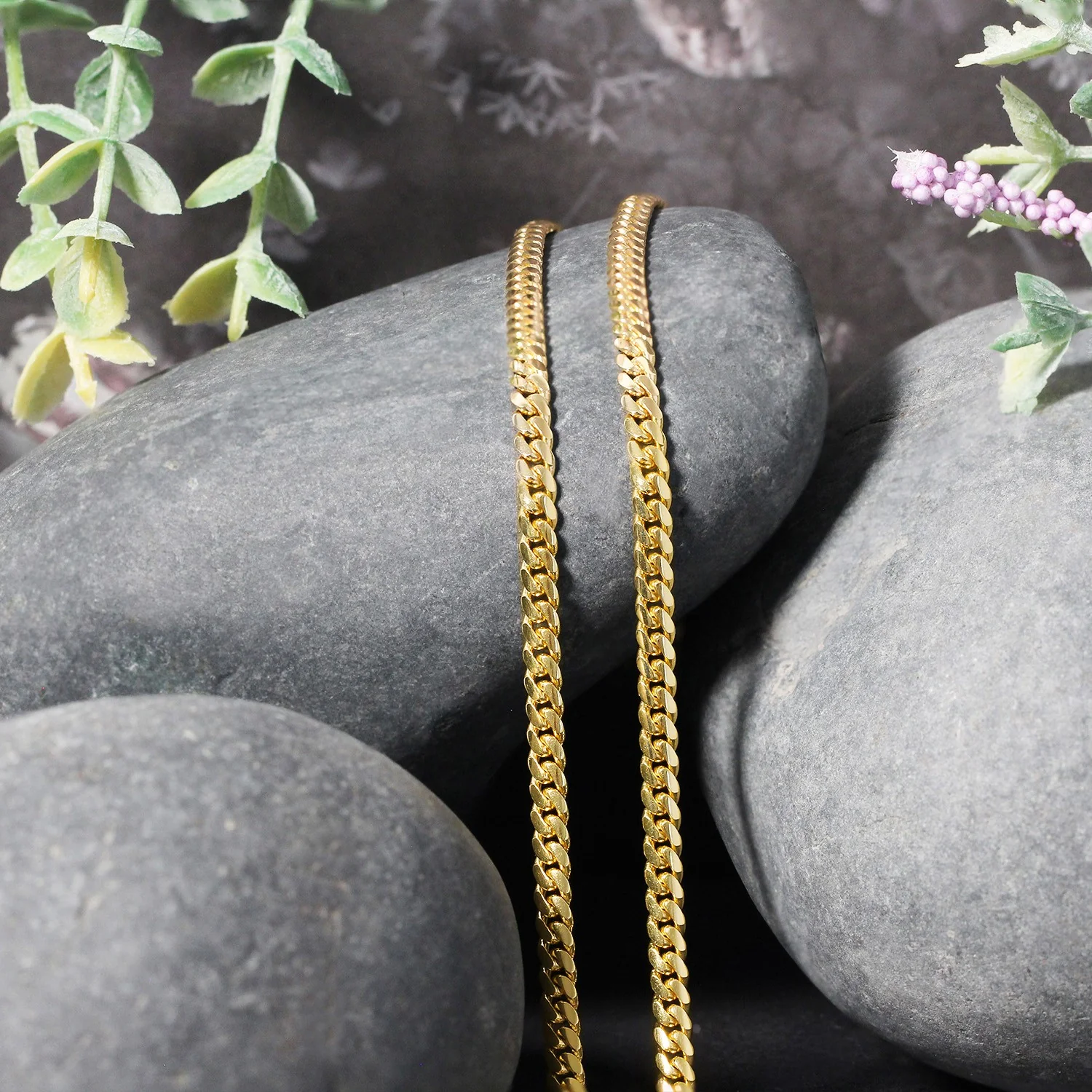 3.2mm 14k Yellow Gold Classic Solid Miami Cuban Chain - Image 14