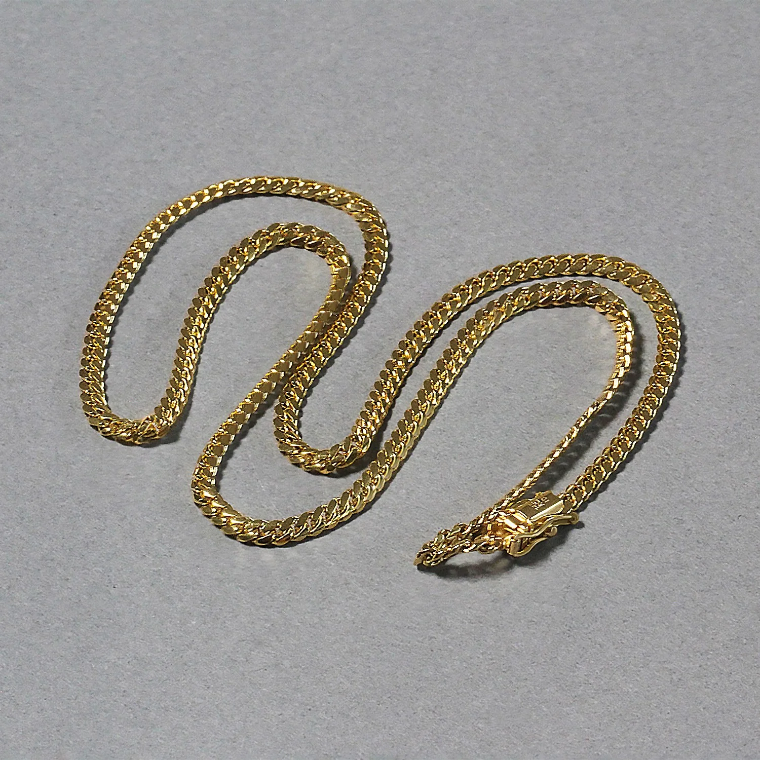 3.2mm 14k Yellow Gold Classic Solid Miami Cuban Chain - Image 17