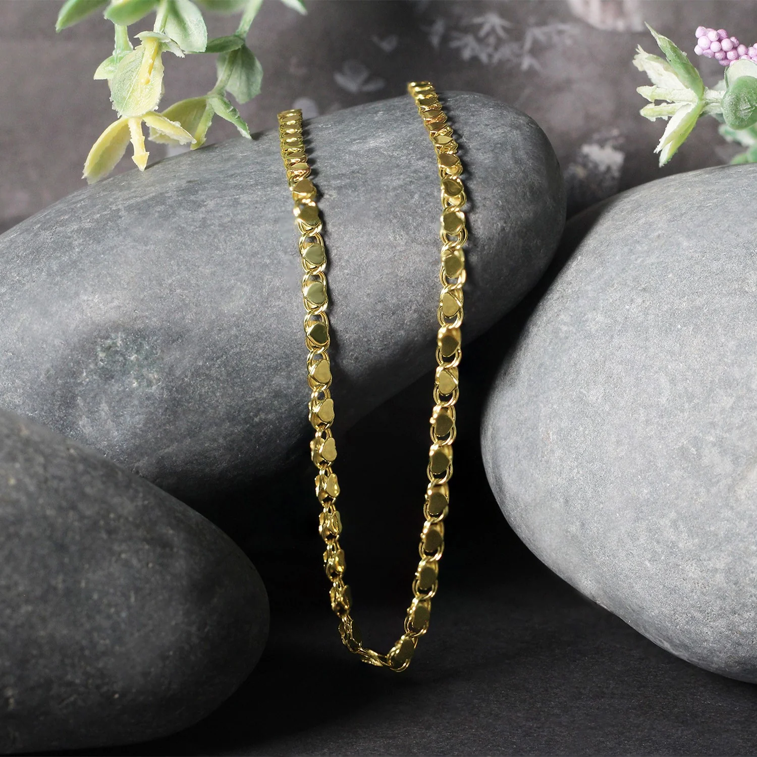 3.3mm 14k Yellow Gold Heart Chain - Image 18