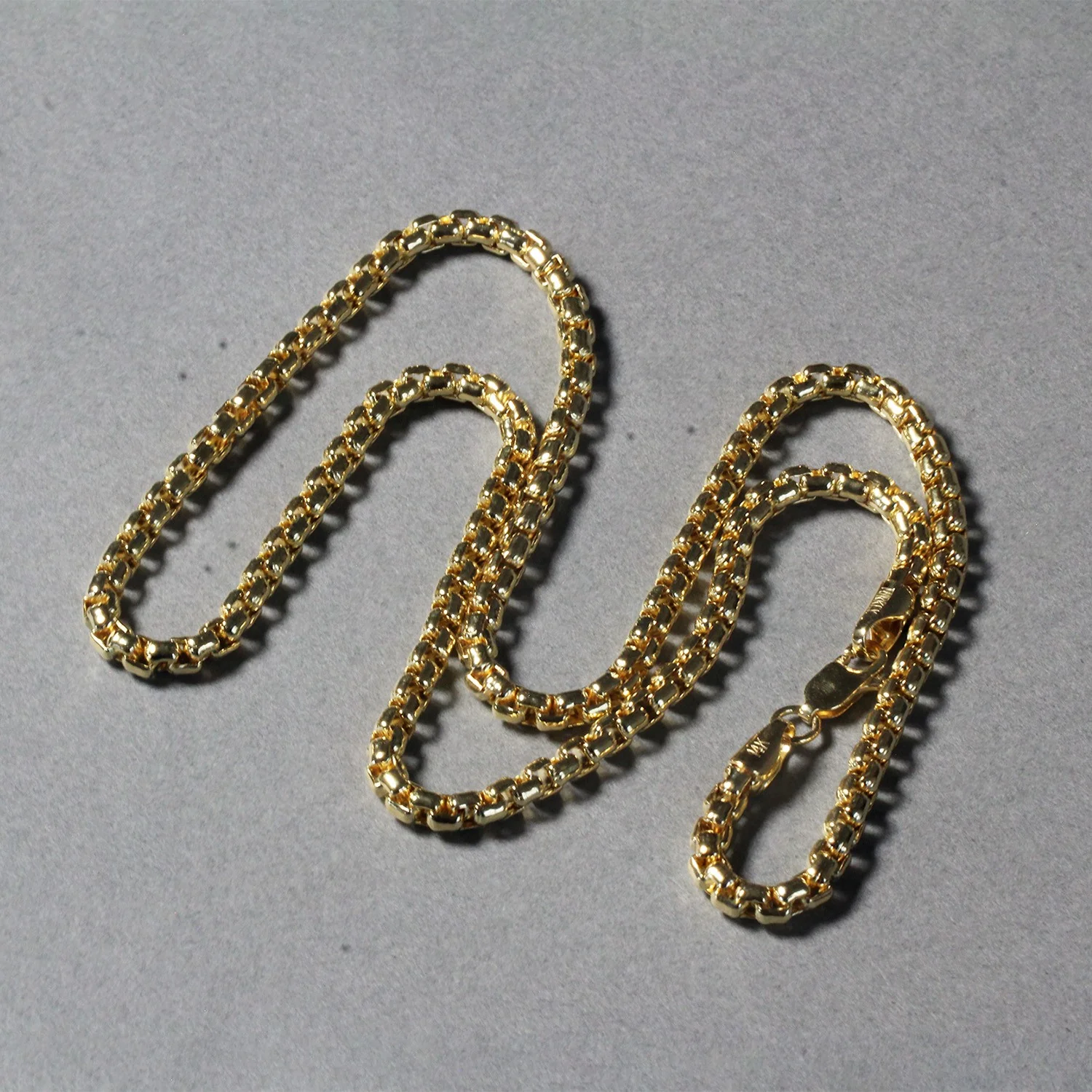 3.4mm 14k Yellow Gold Round Box Chain - Image 17