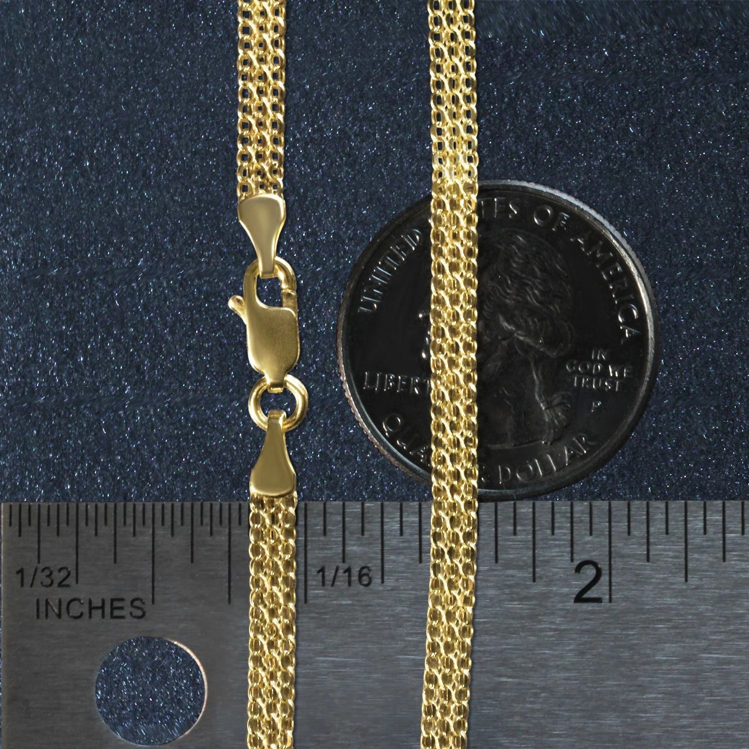 3.5mm 14k Yellow Gold Bismark Bracelet - Image 5