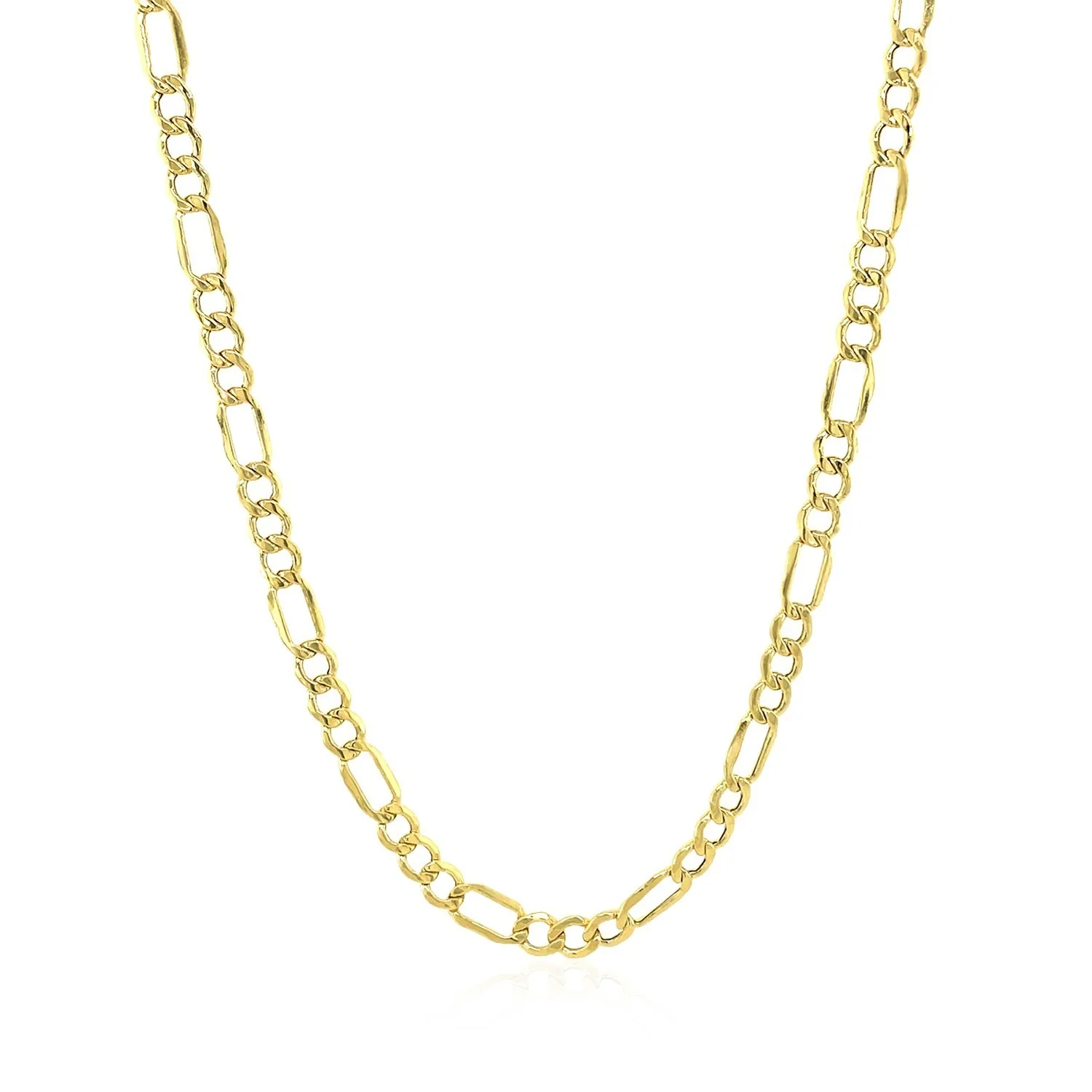 3.5mm 14k Yellow Gold Lite Figaro Chain - Image 2