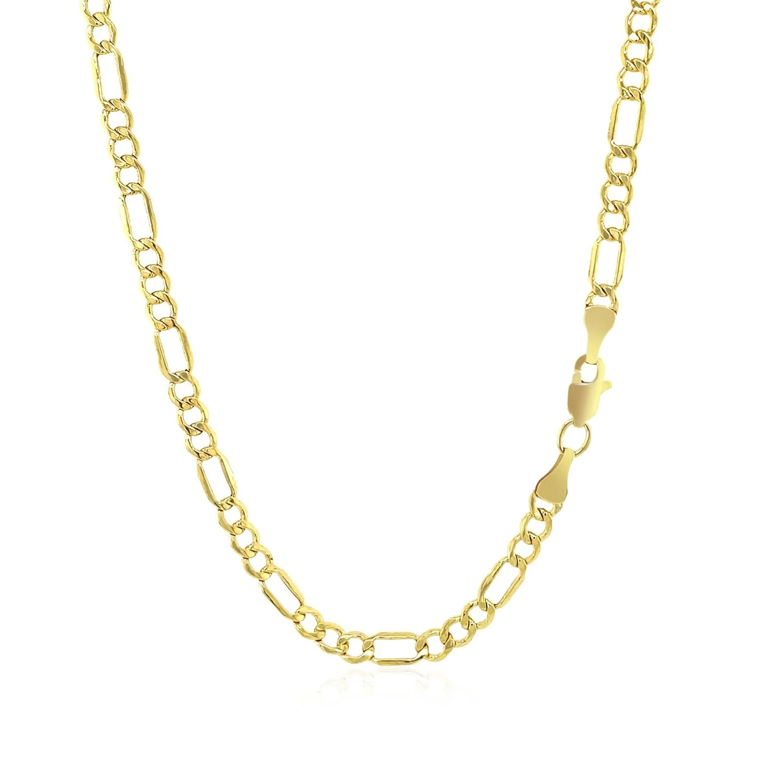 3.5mm 14k Yellow Gold Lite Figaro Chain - Image 3