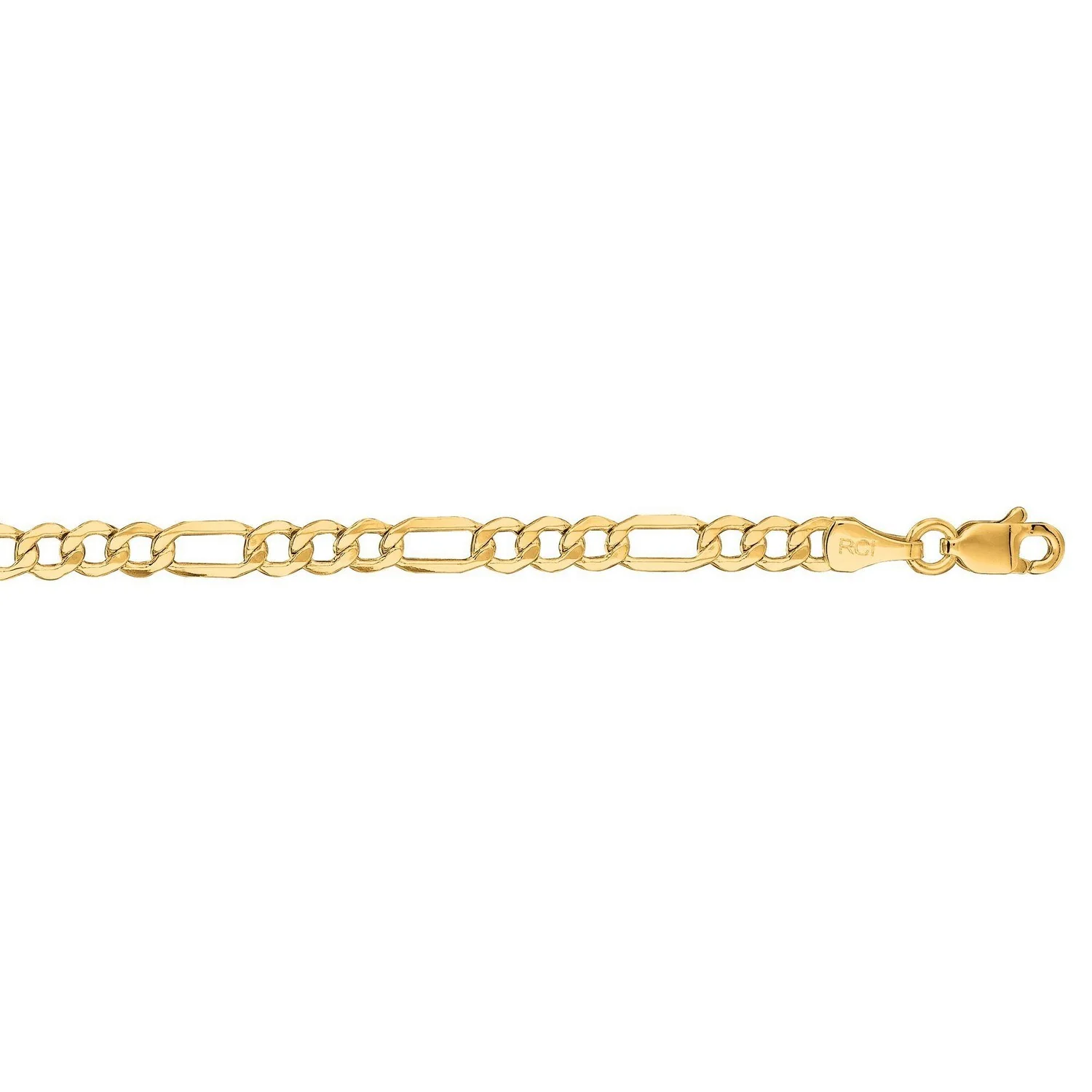 3.5mm 14k Yellow Gold Lite Figaro Chain - Image 8