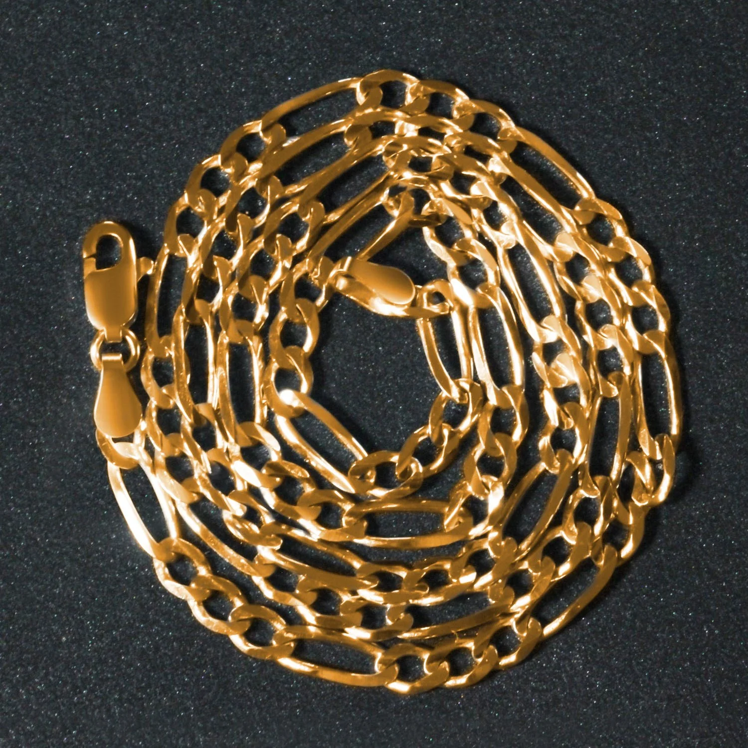 3.8mm 14k Yellow Gold Solid Figaro Chain - Image 15
