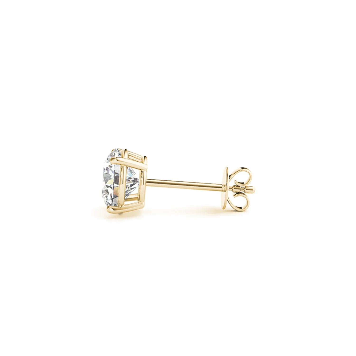 3 cttw Certified IGI Lab Grown Round Diamond Stud Earrings 14k Yellow Gold (G/VS2) - Image 2