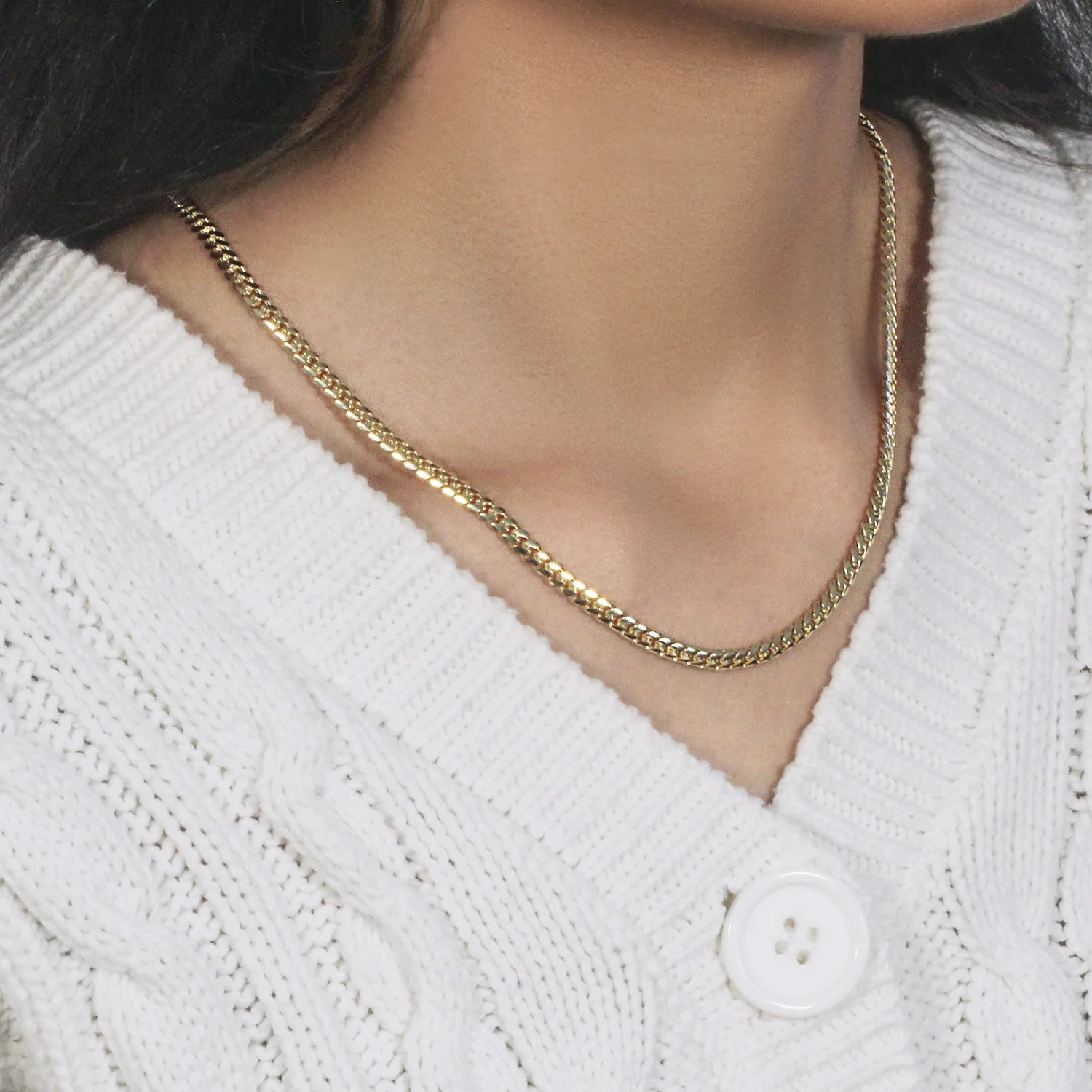 4.0mm 14k Yellow Gold Classic Solid Miami Cuban Chain - Image 10