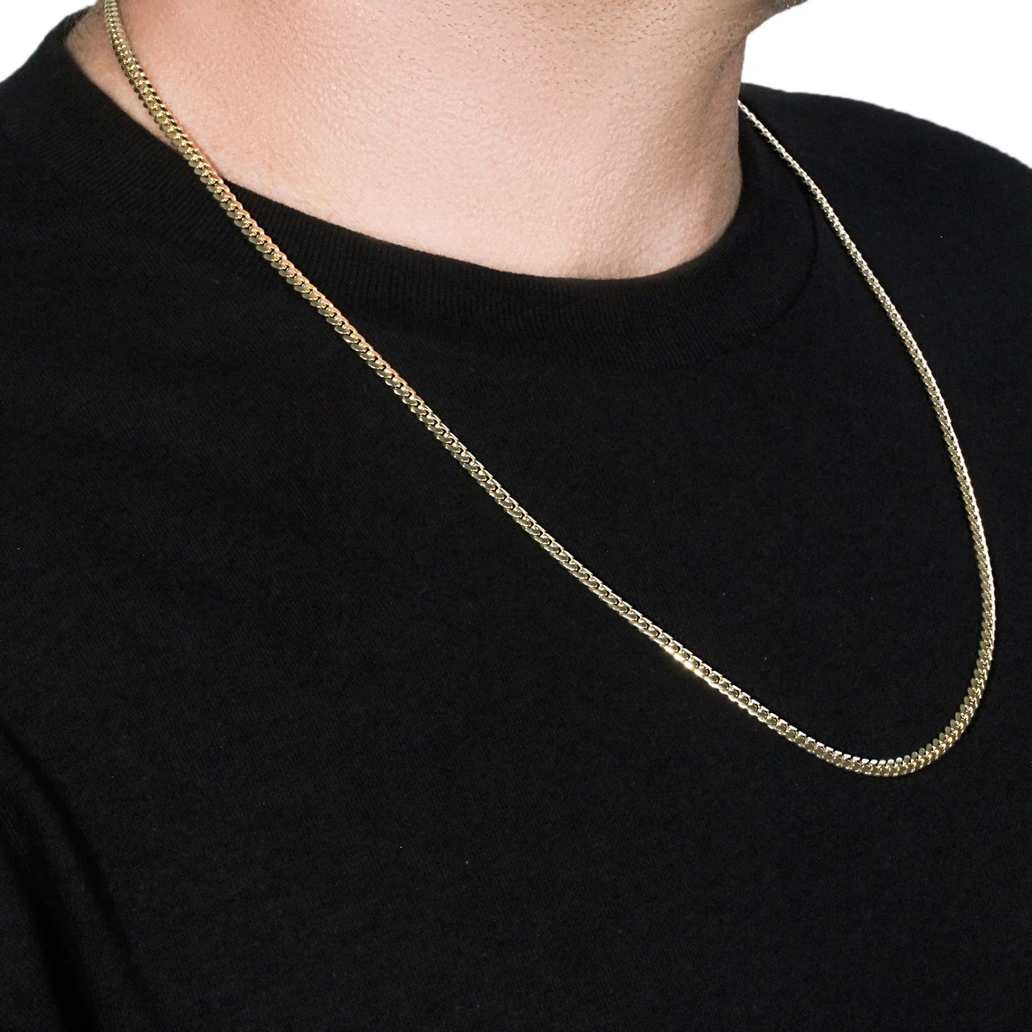 4.0mm 14k Yellow Gold Classic Solid Miami Cuban Chain - Image 8